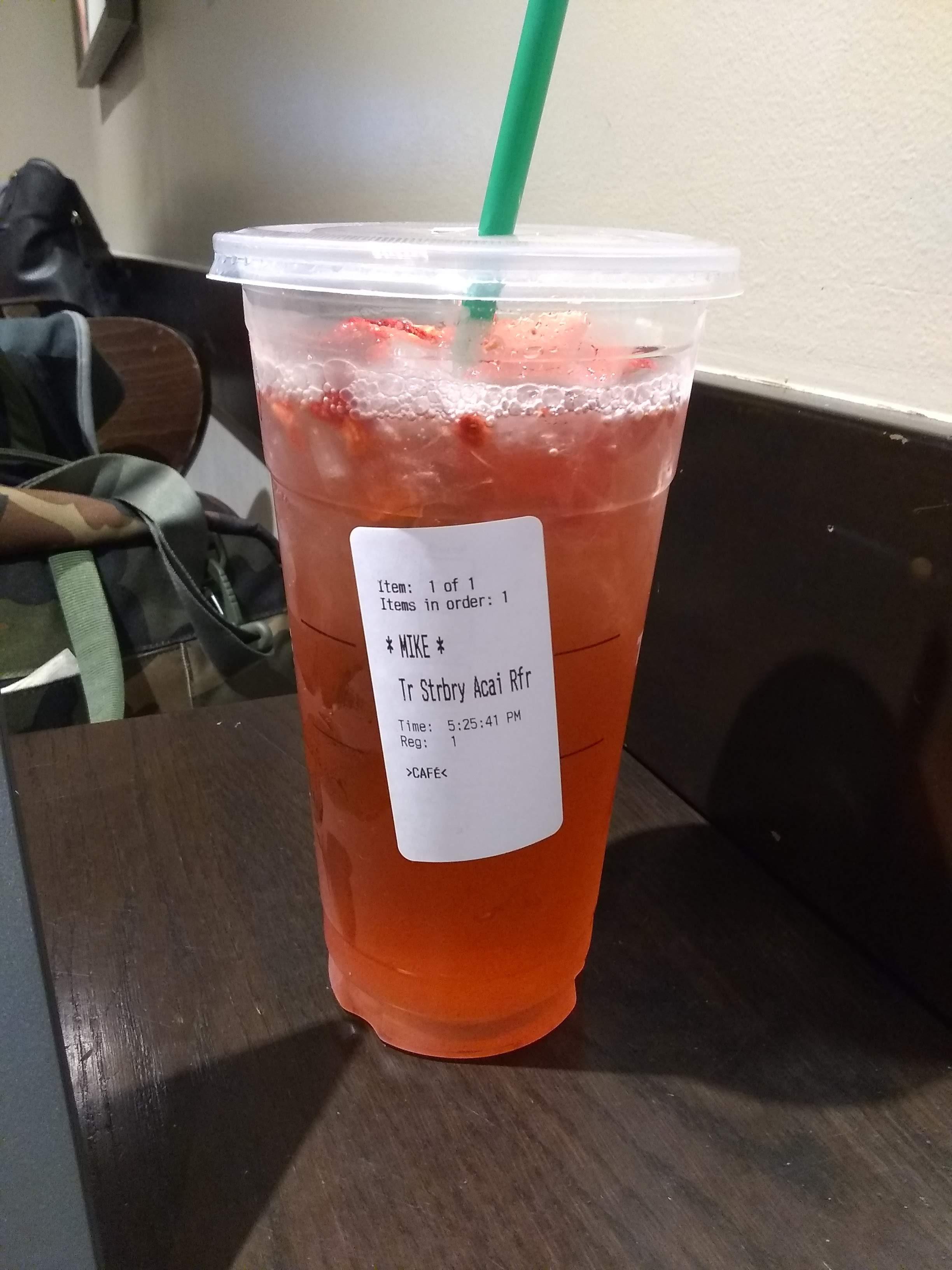 my 1st trenta drink! starbucks