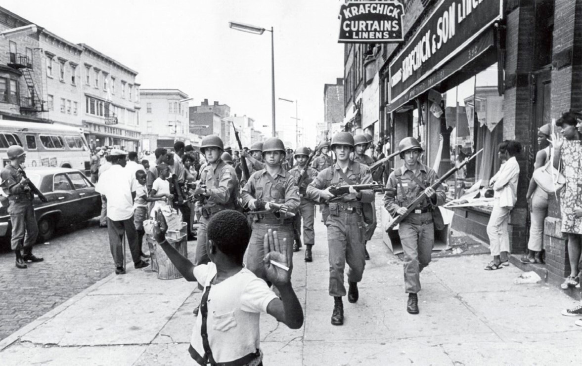 The streets of Newark, NJ. 1967. [177 x 741]. r/HistoryPorn