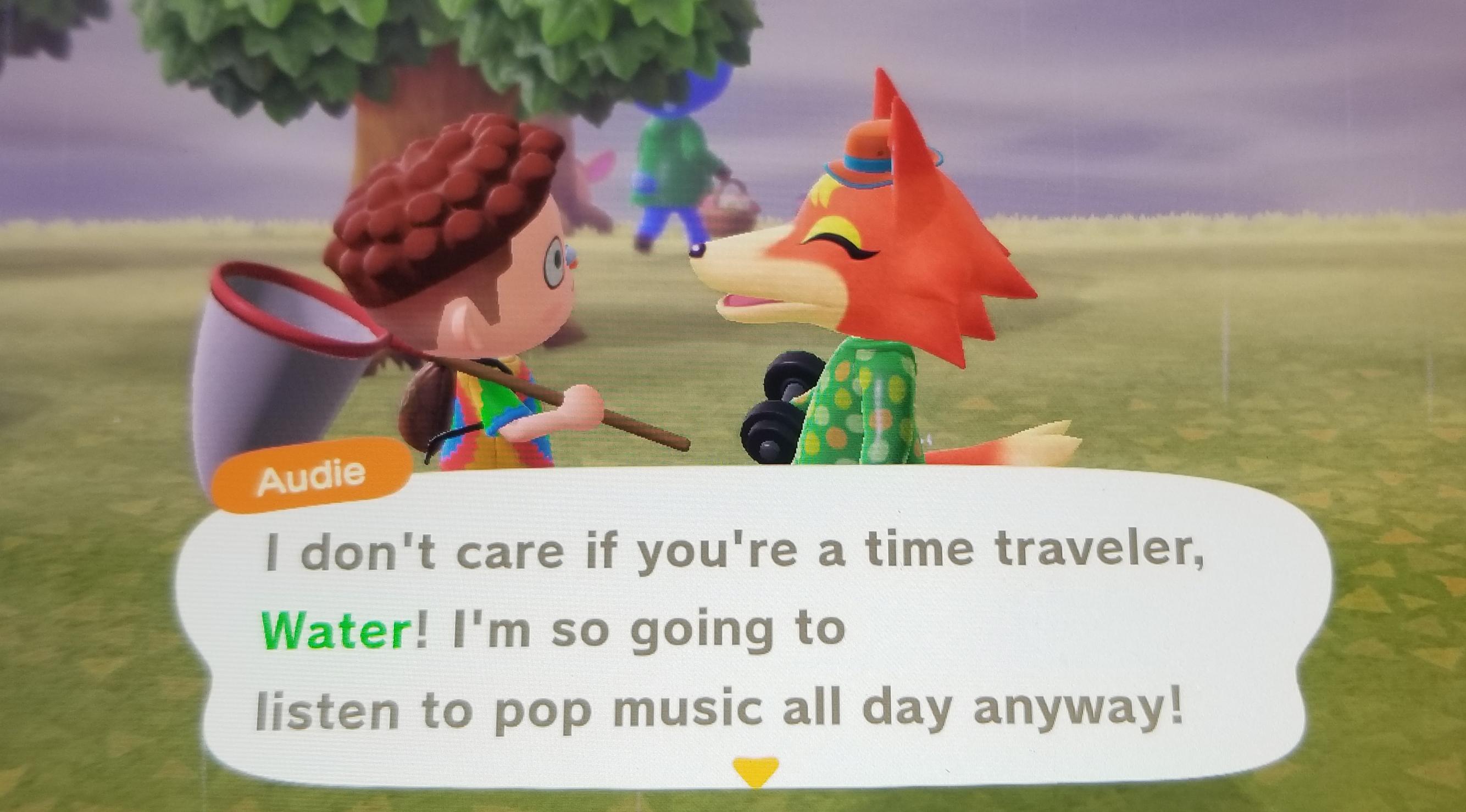 Audie Doesn't Care If You Time Travel In Animal Crossing, She Just