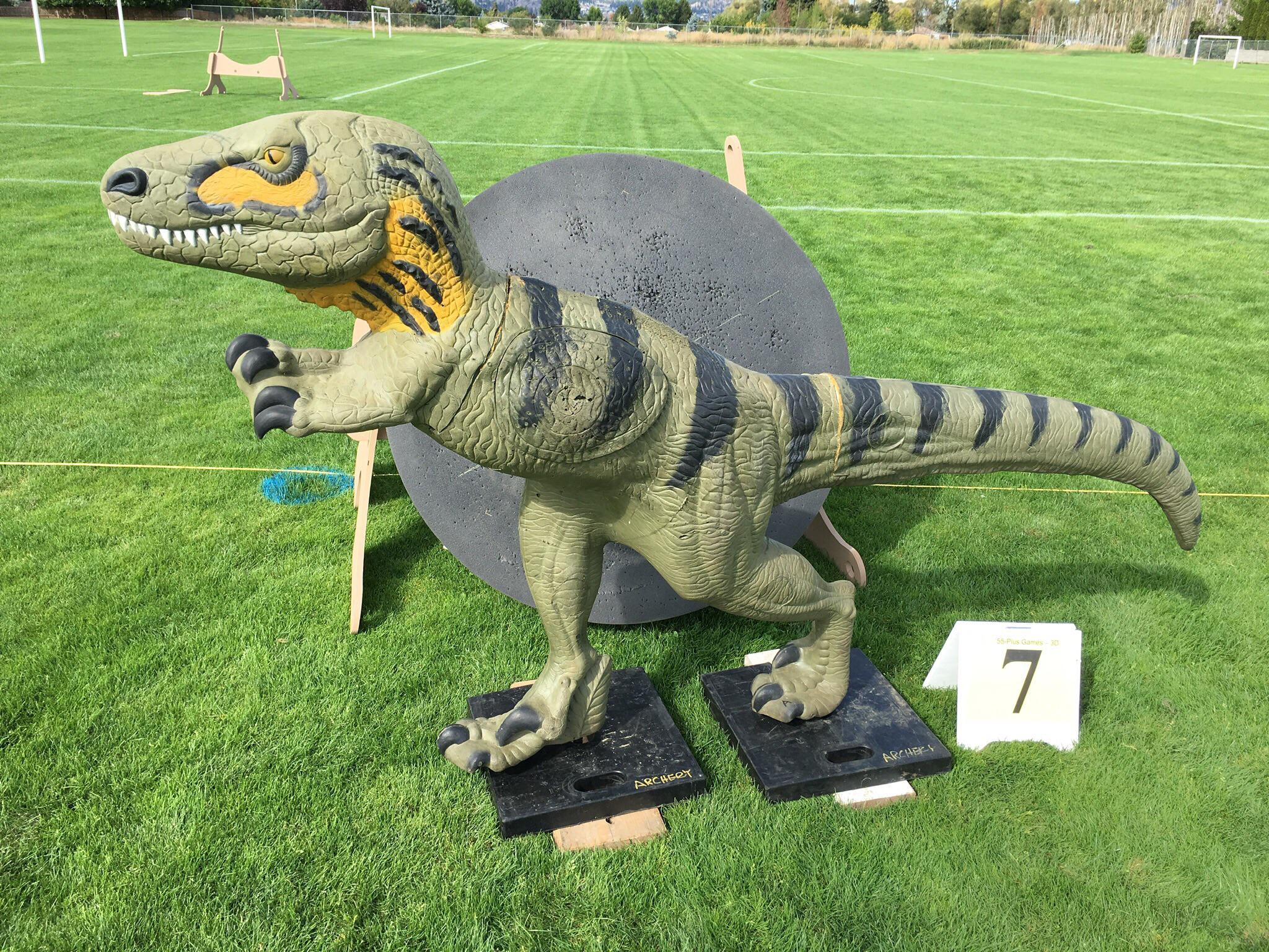 This dinosaur was a target in an archery competition r/mildlyinteresting
