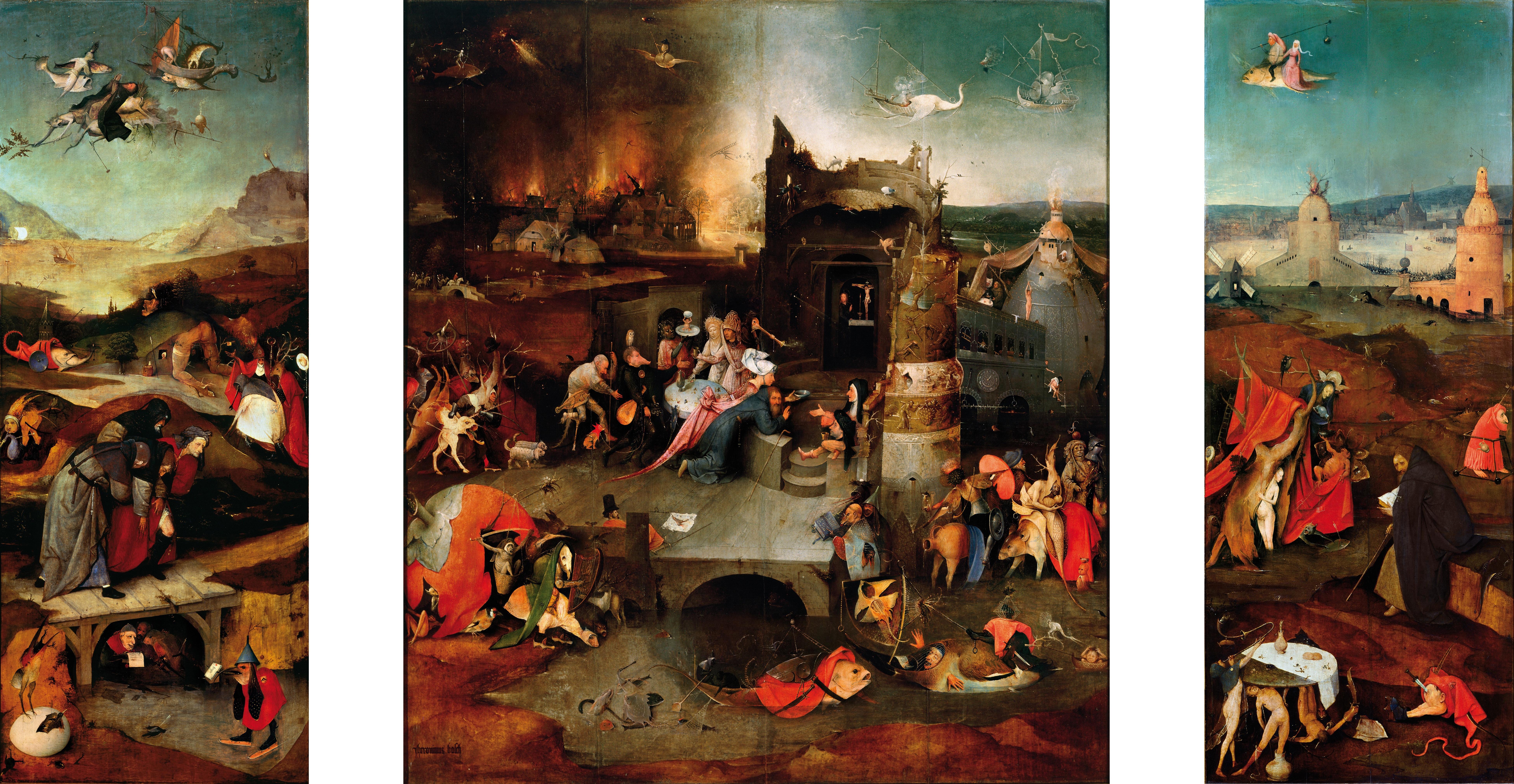 Hieronymus Bosch Triptych of the Temptation of St. Anthony, c. 1501