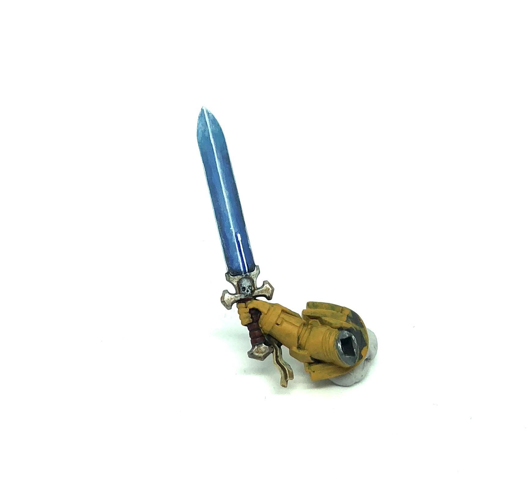 Power sword I’ve done for an Imperial Fist Gravis Captain r/Warhammer40k