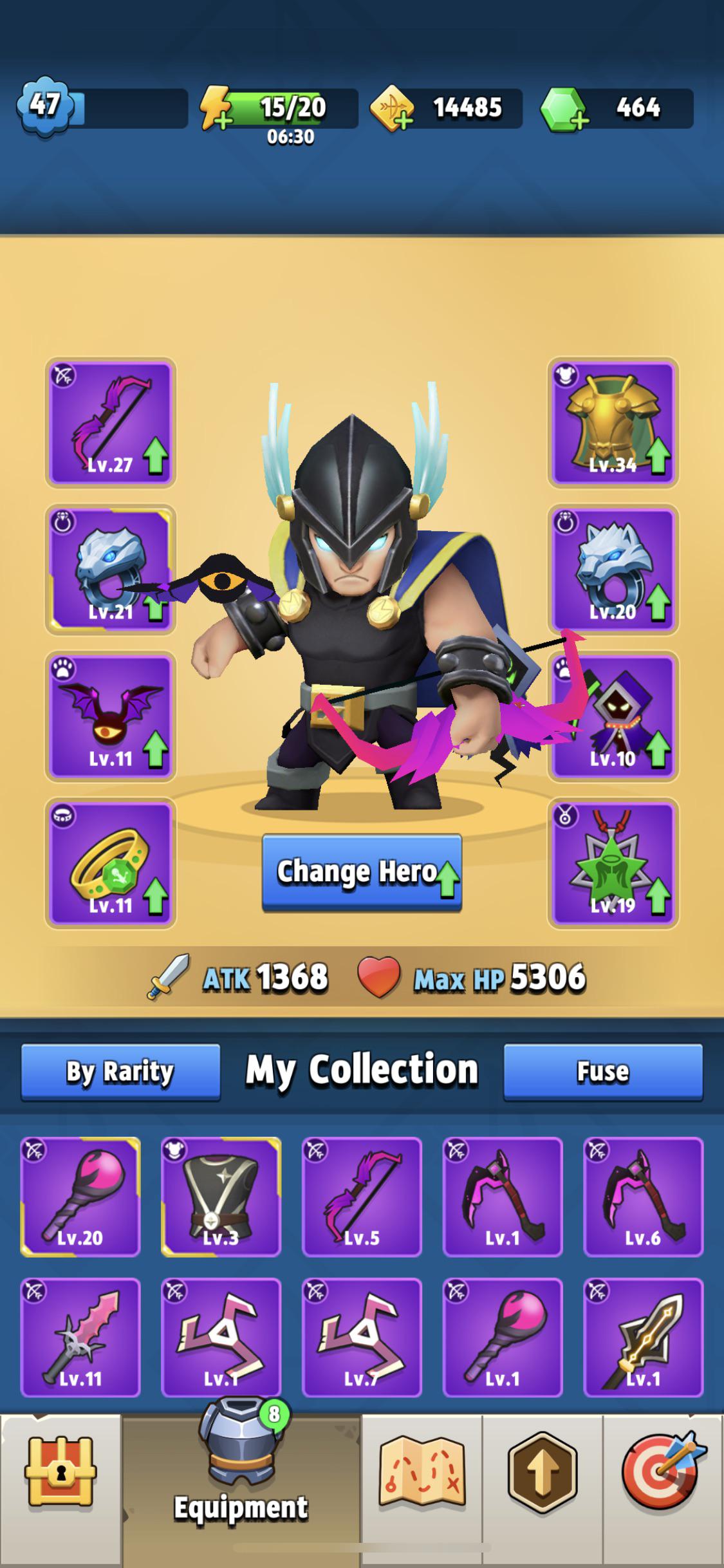 Archero mythic weapons