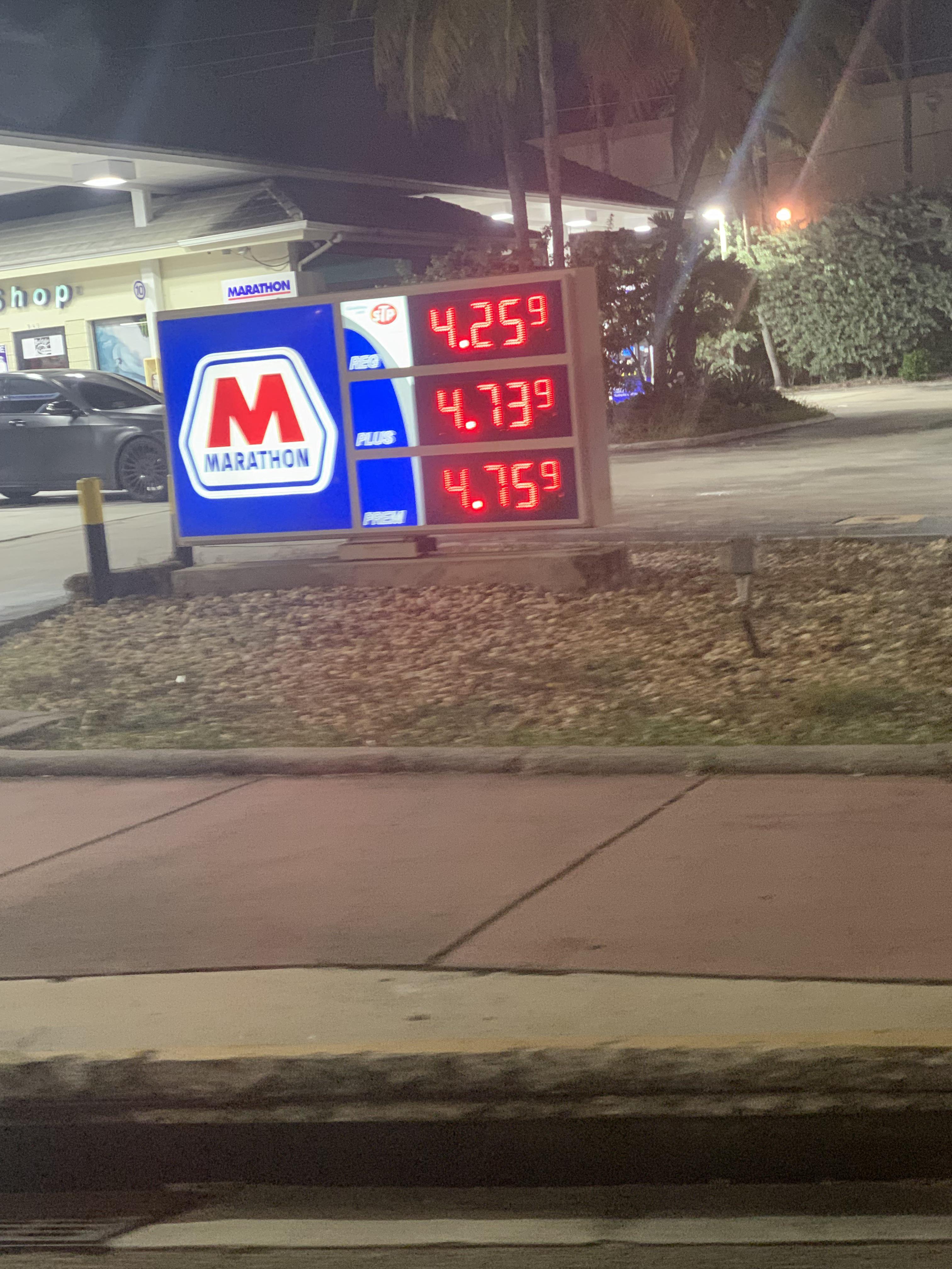 Gas prices in Miami Beach are crazy high n uber still sending me 23