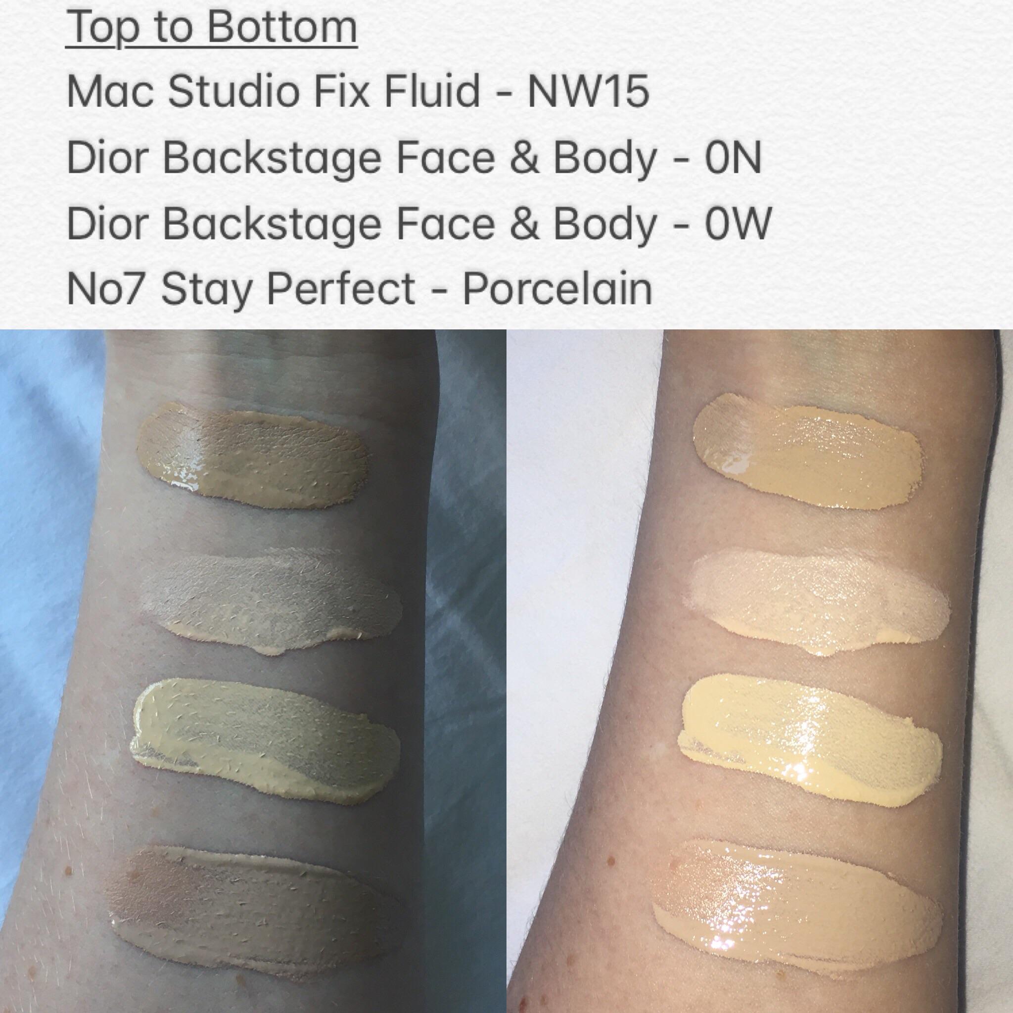 Dior Face And Body Foundation Swatches change comin