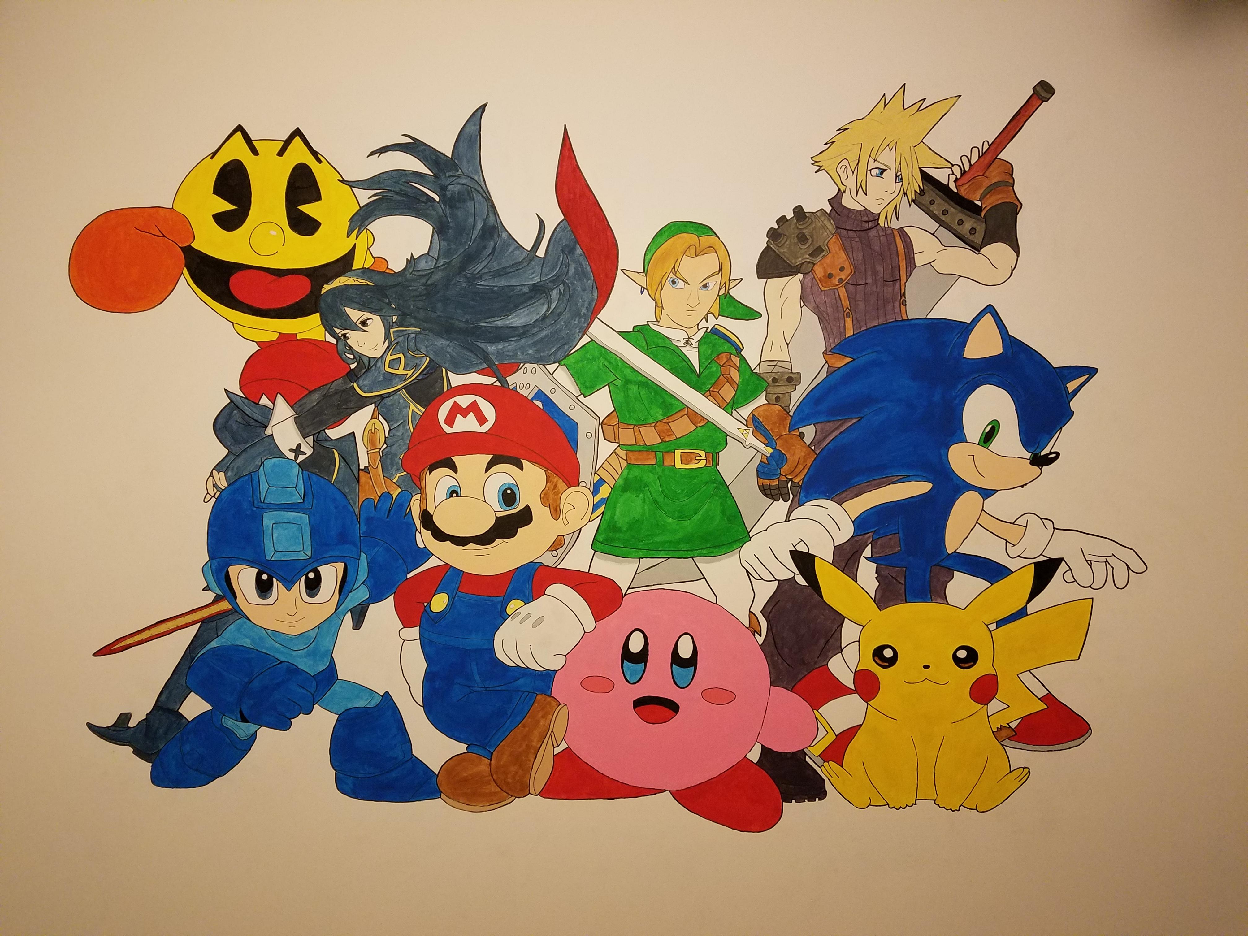 Finished Mural for My Game Room gaming