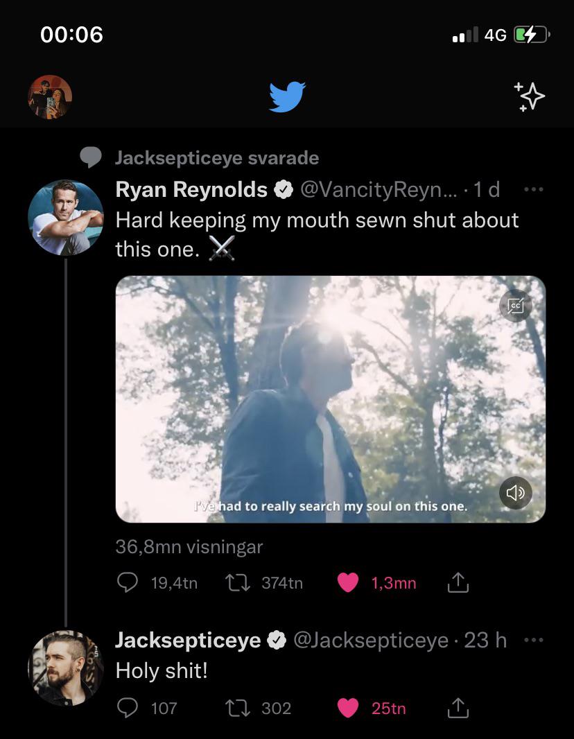 Nothing special just Seán fangirling over Deadpool and Ryan Reynolds