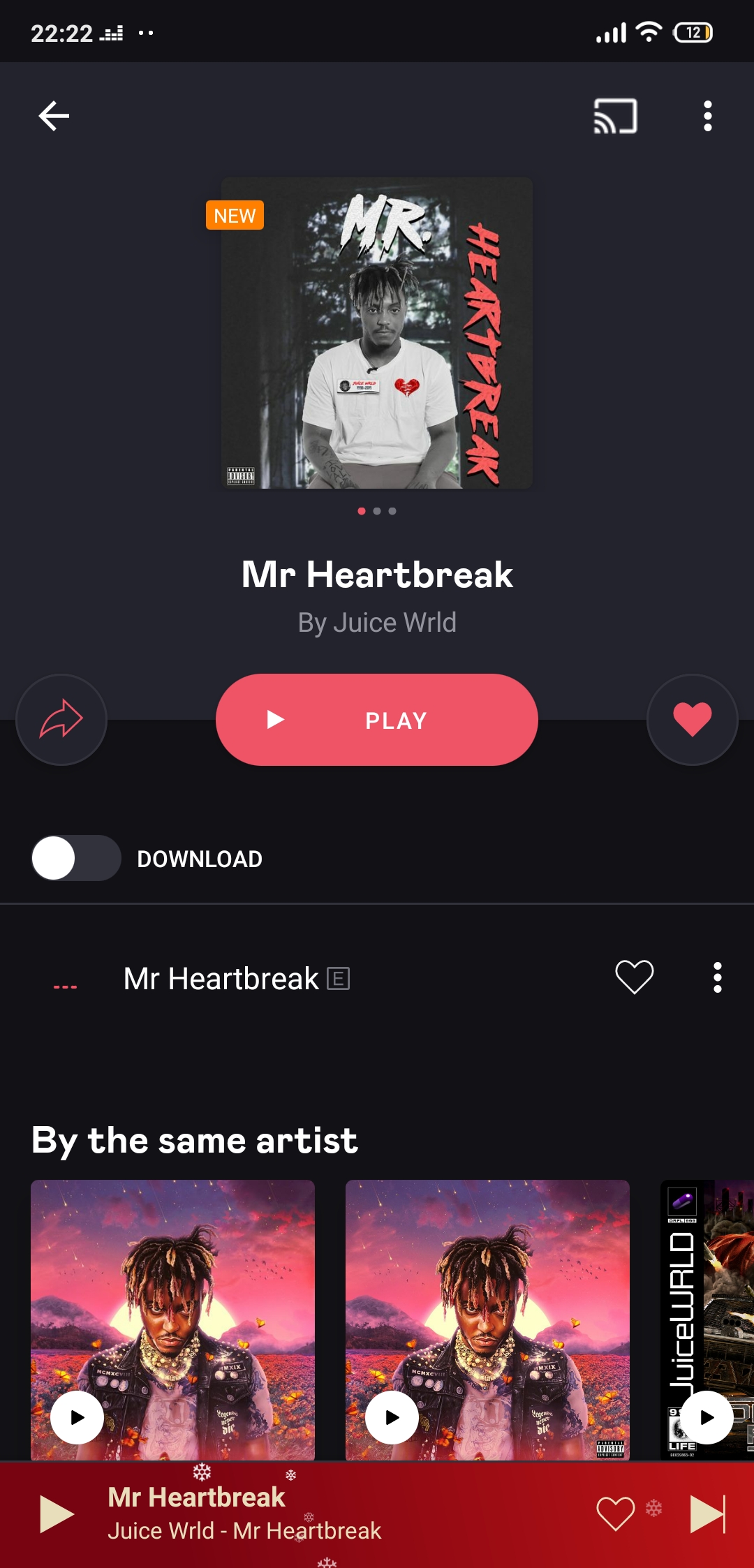 This song released in deezer, with the juice wrld account, this