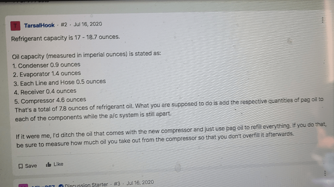 Adding Pag oil/vacuum/recharge r/Honda