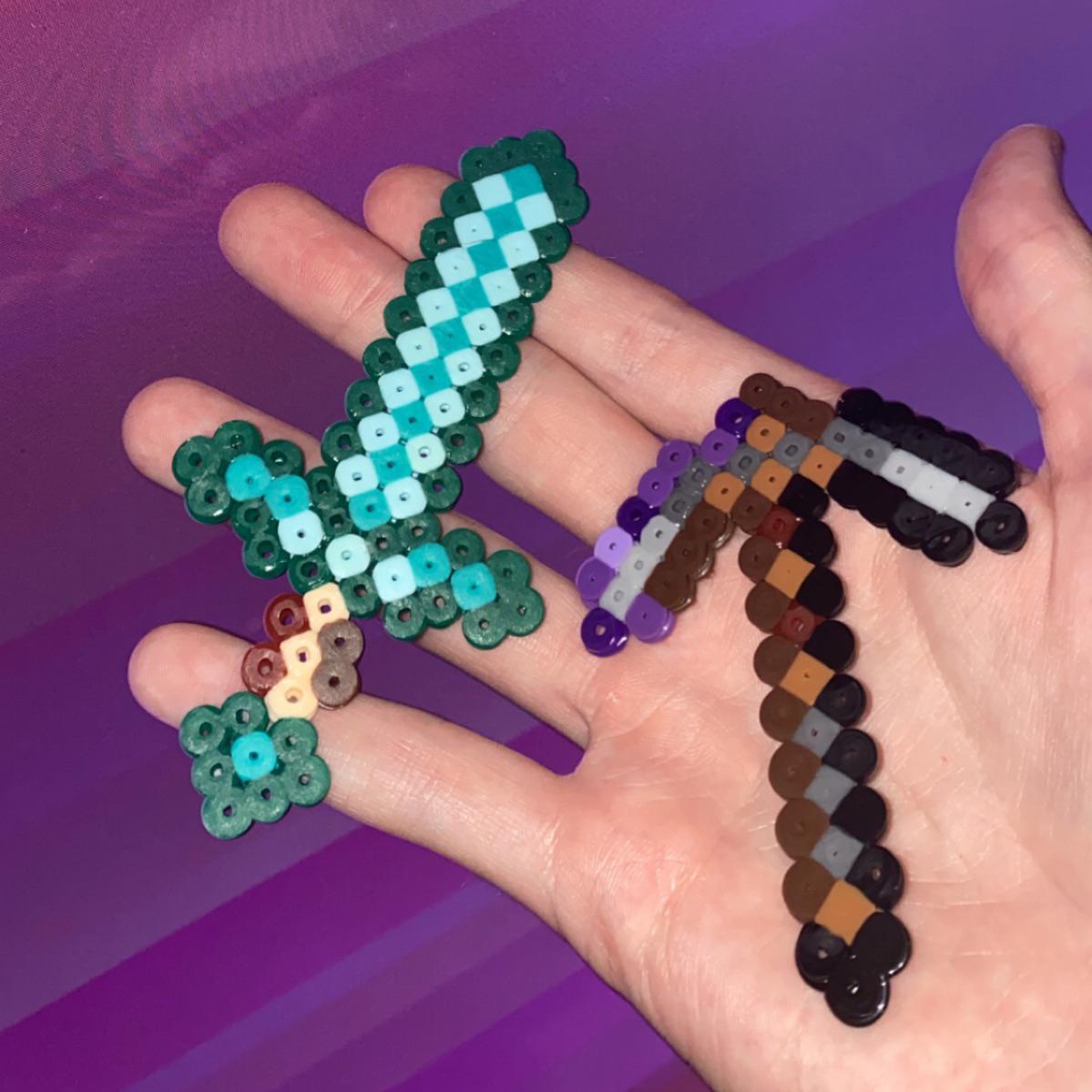 Perler Minecraft Sword