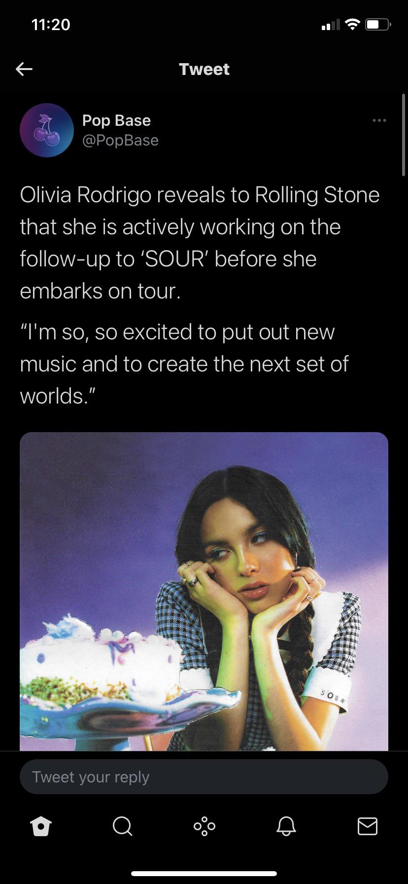 what does this mean? new album before tour or she’s just gonna be done