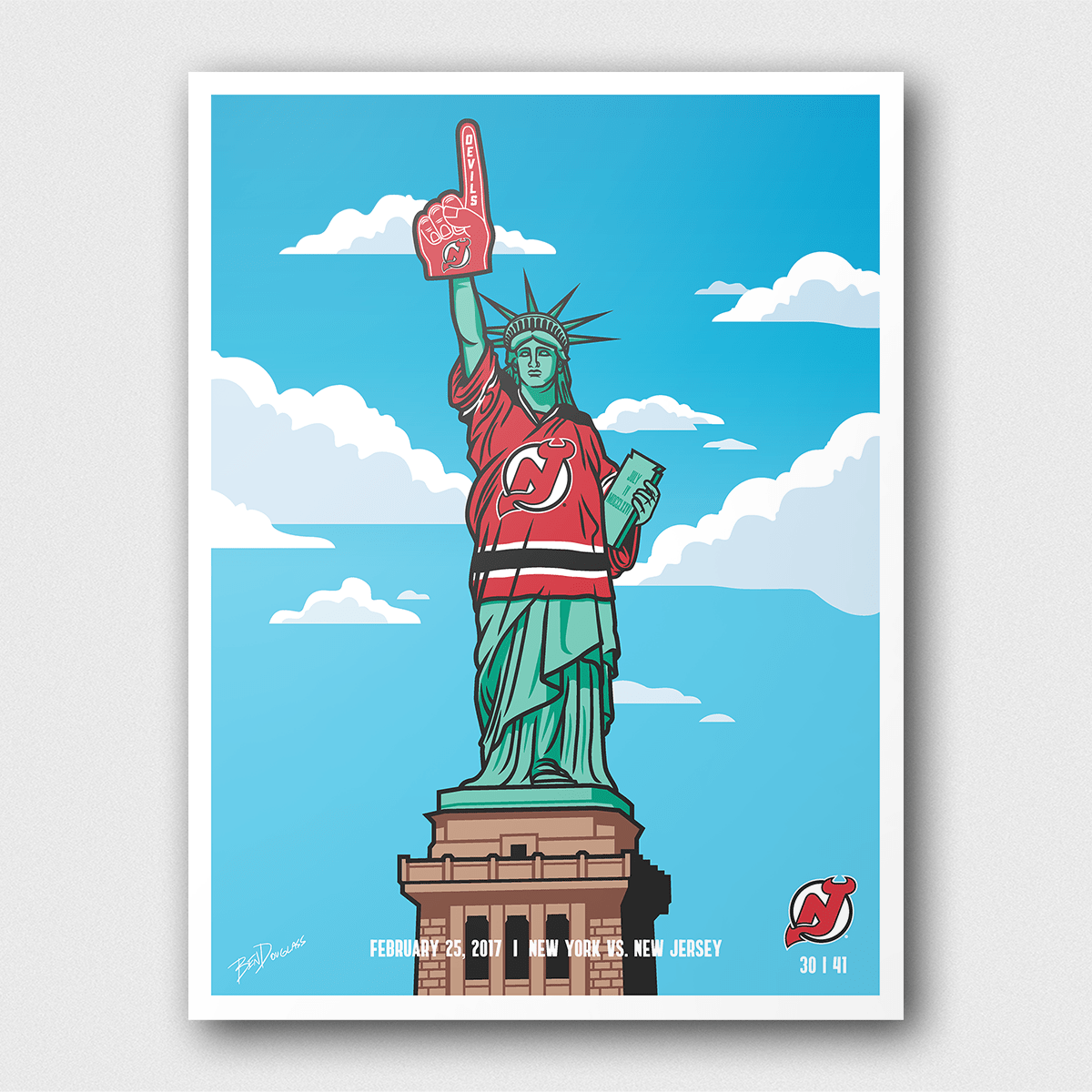 Devils vs. Rangers Game Day Poster r/hockey