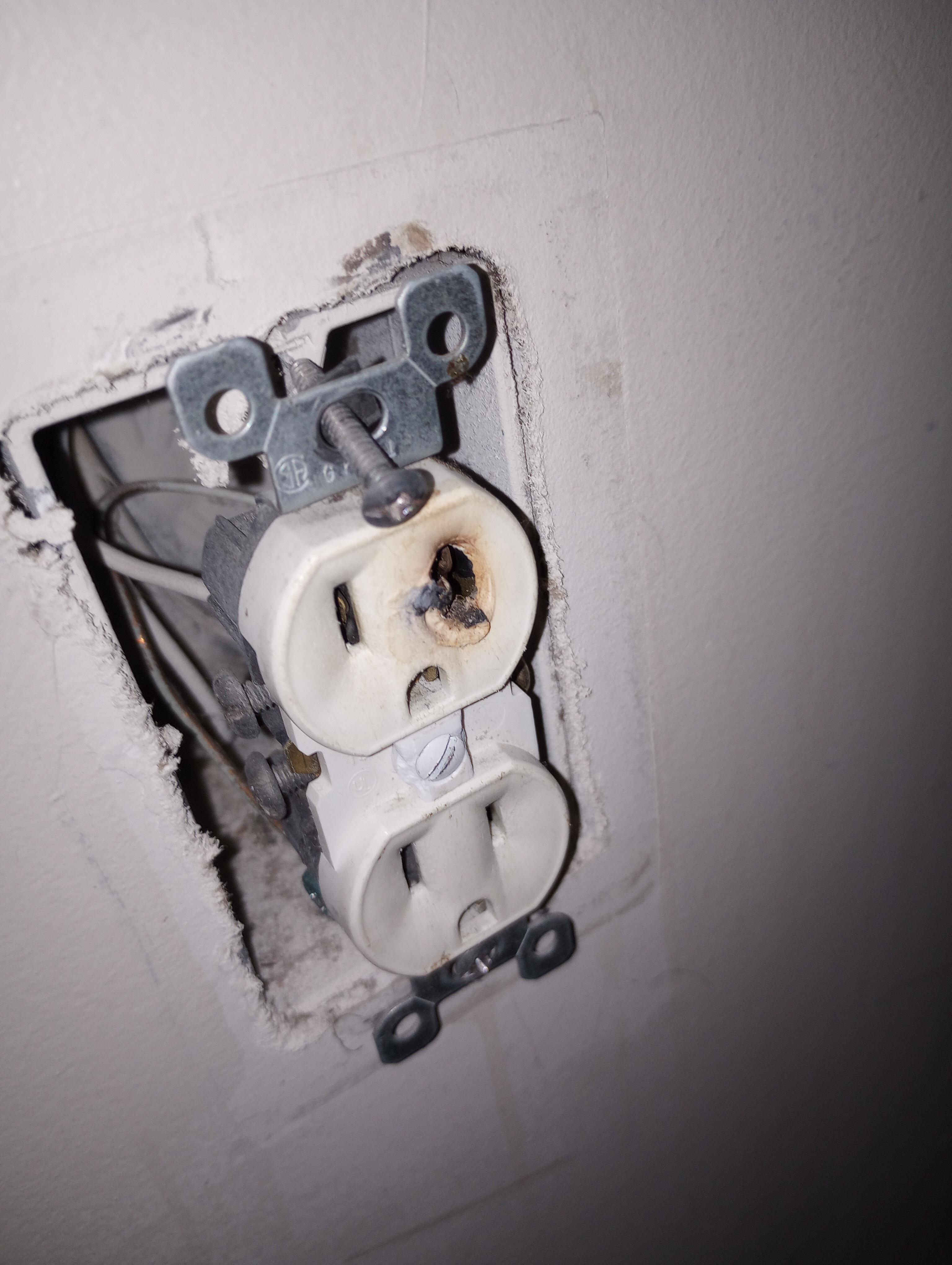 Resident said outlet isn't working..... Wonder why. r/maintenance