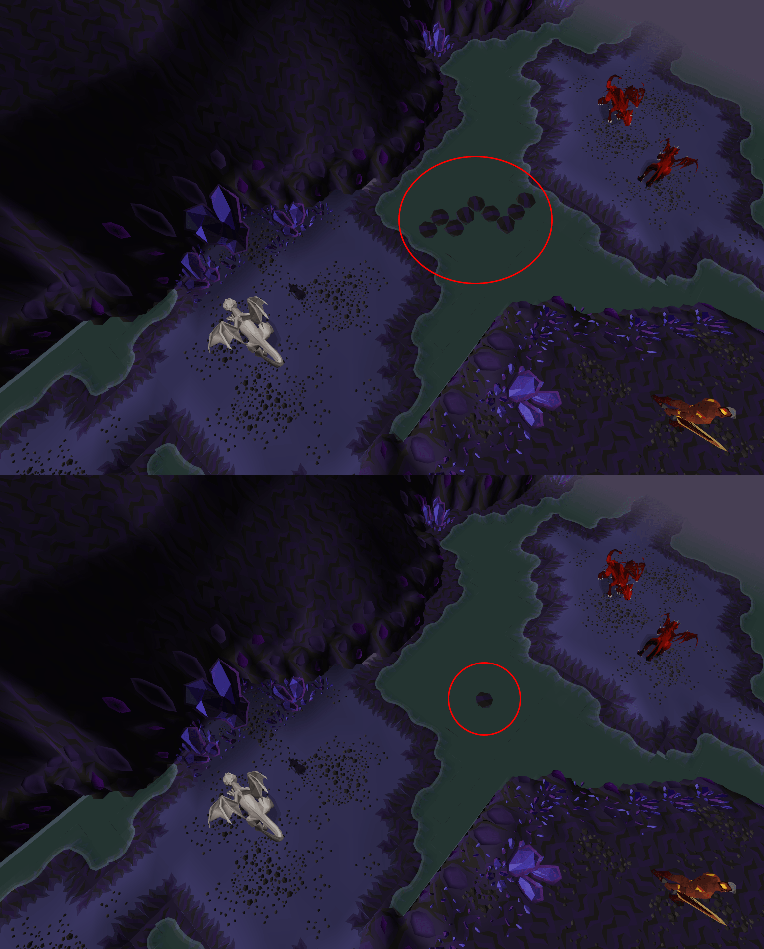 [Suggestion] Remove stones from kourend dragons shortcut to actually be