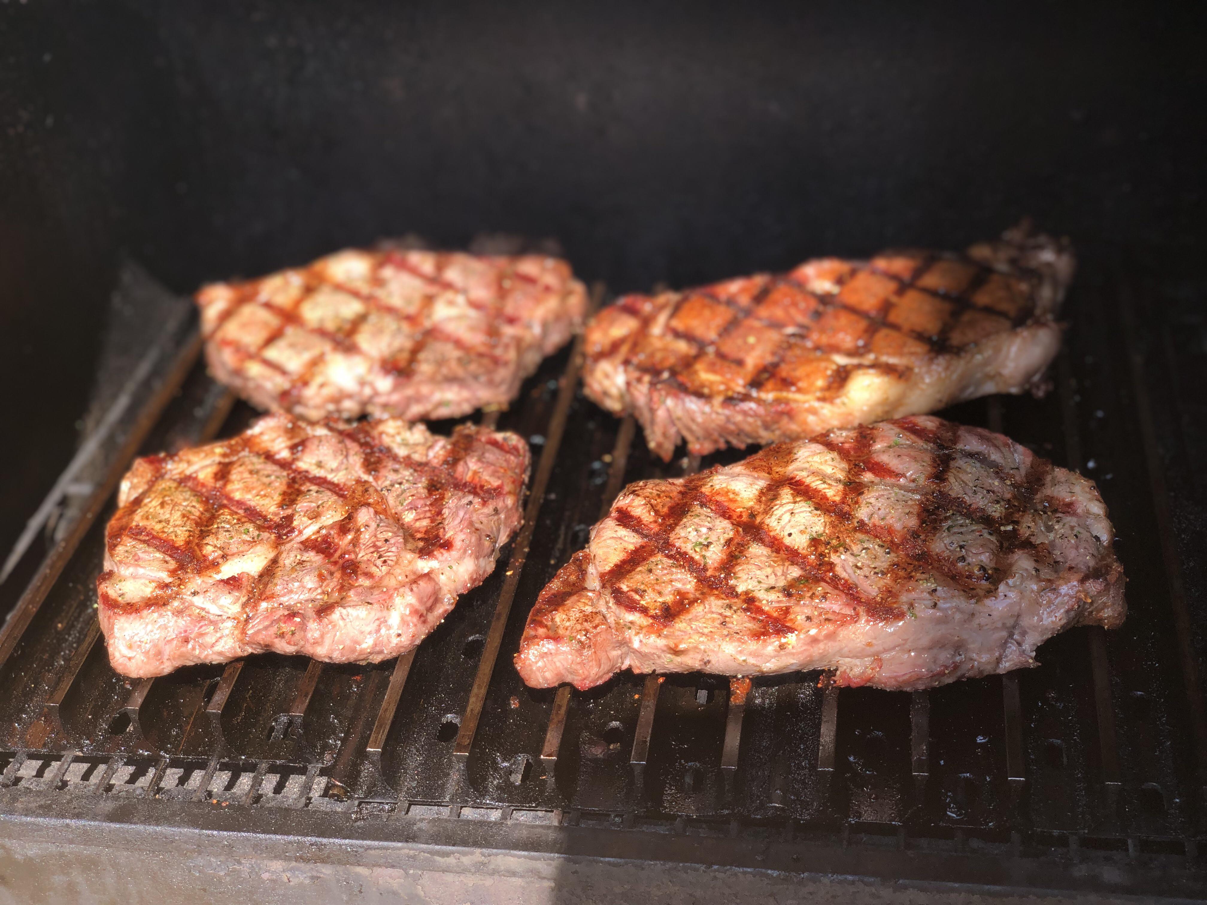 Proud of the grill marks on the ribeye steaks! r/grilling