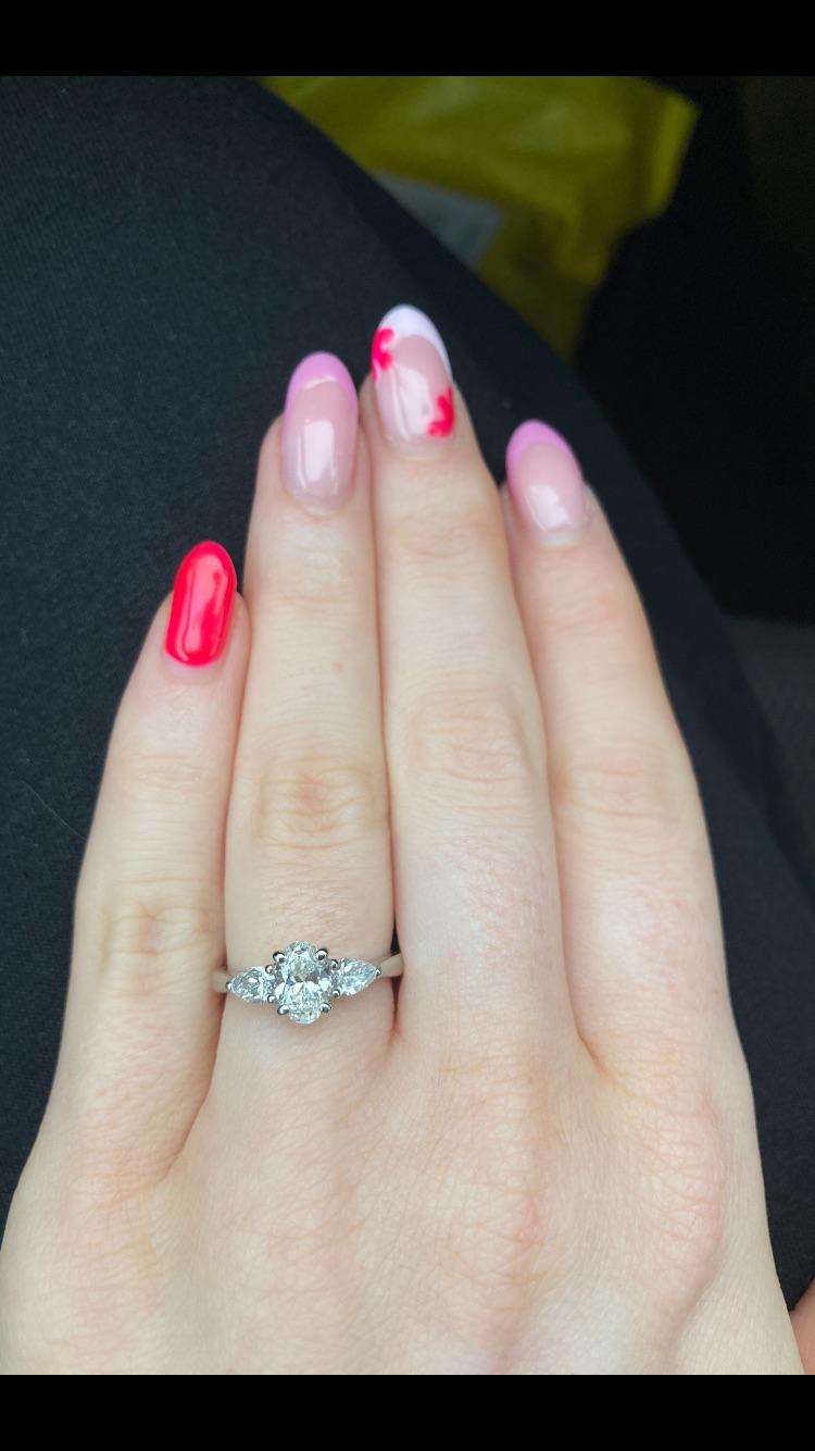 Band ideas to go with my Engagement ring please?! 😀 r/EngagementRings