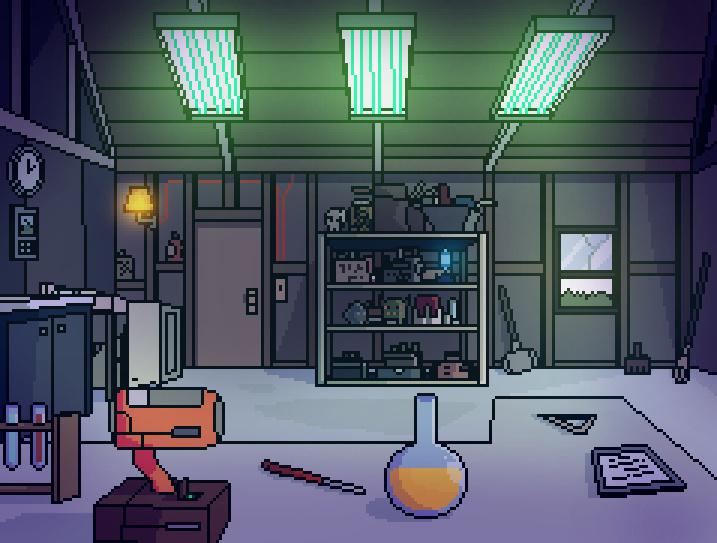 I made Rick's Lab in pixel art! Oh jeez can't get enough of it! r