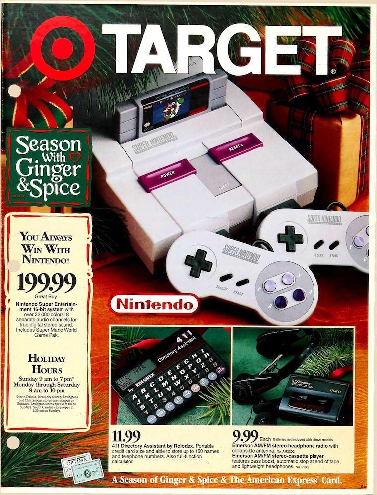 Old Target Christmas Ad r/snes