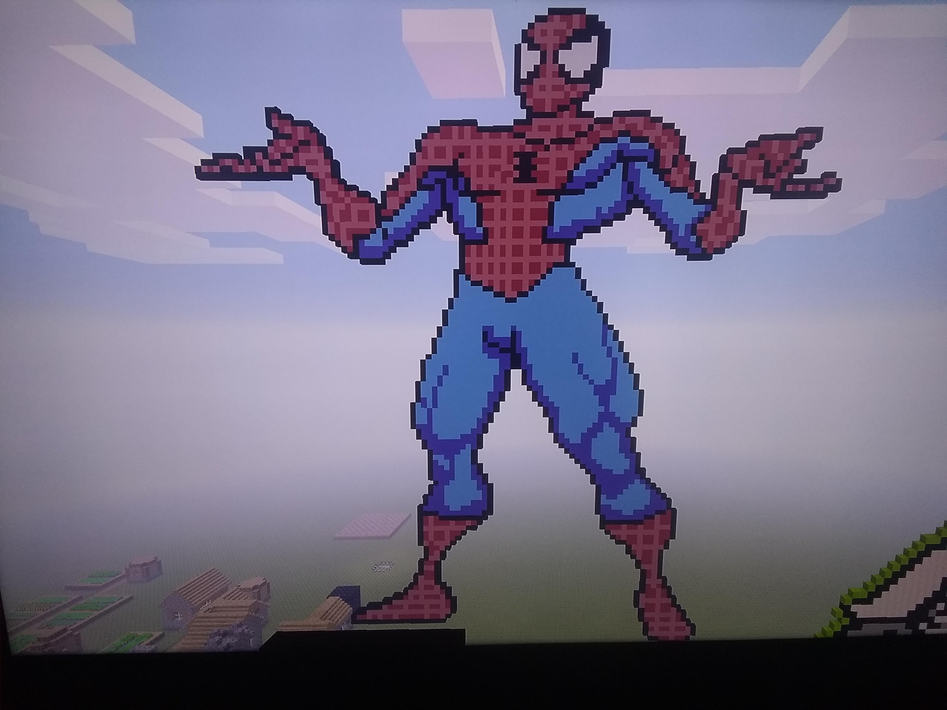 I Made This Spider Man In Creative On Ps4 Minecraft