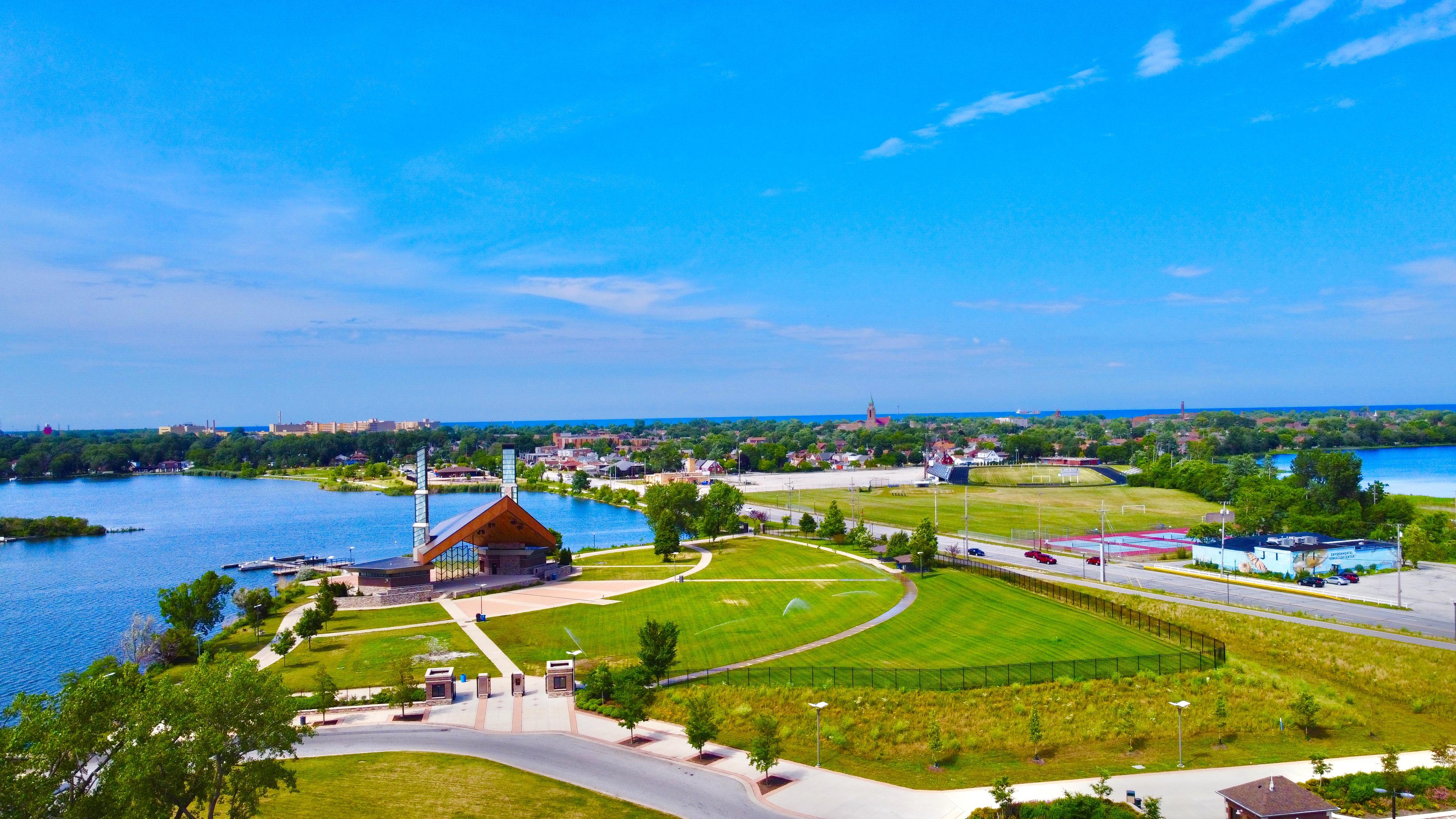 Looking North from Wolf Lake, Hammond Indiana r/Indiana