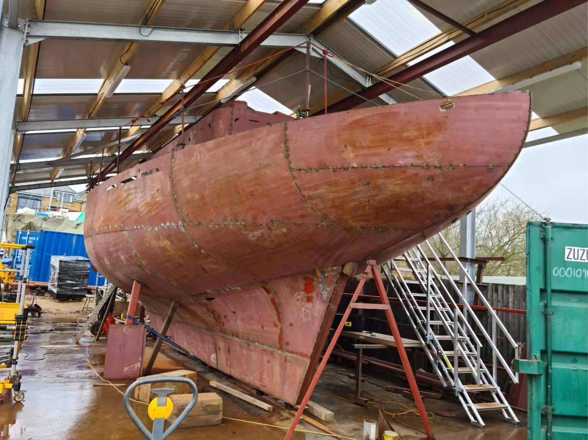 New 50 foot steel Boat I'm currently building. r/Welding