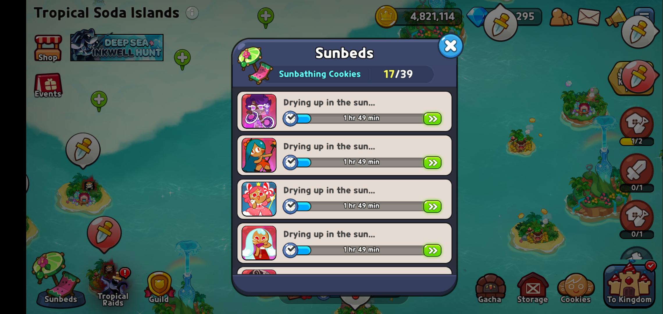 Could they give more sunbeds? An upgrade to shorten the cooldown time