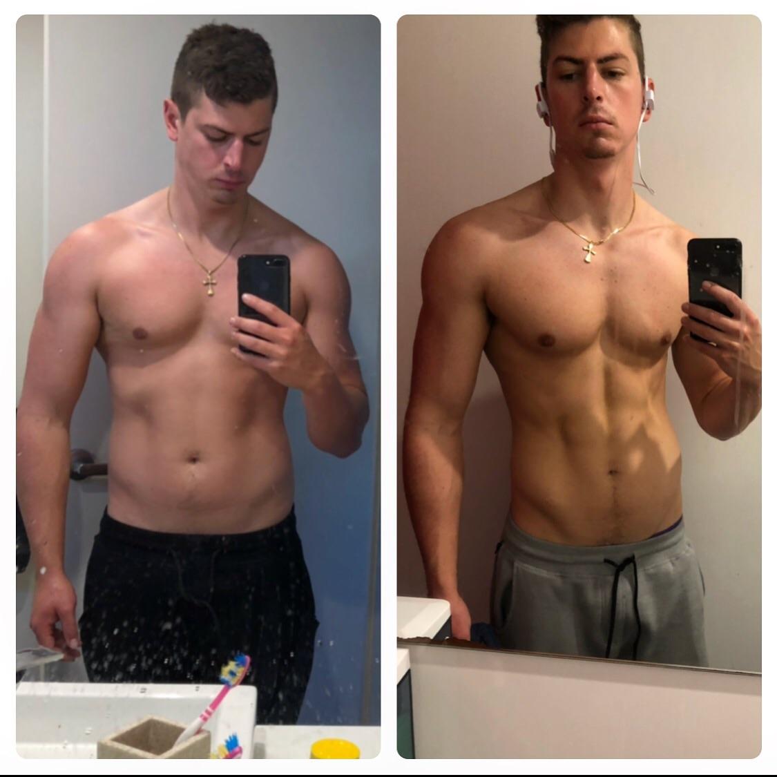 M/23/6”1’ [184lbs > 165 = 19lbs] posted progress a couple months back, decided to lose my puppy