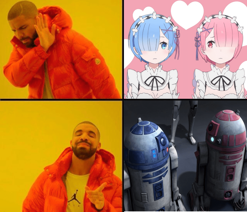The true blue and pink duo r/Animemes