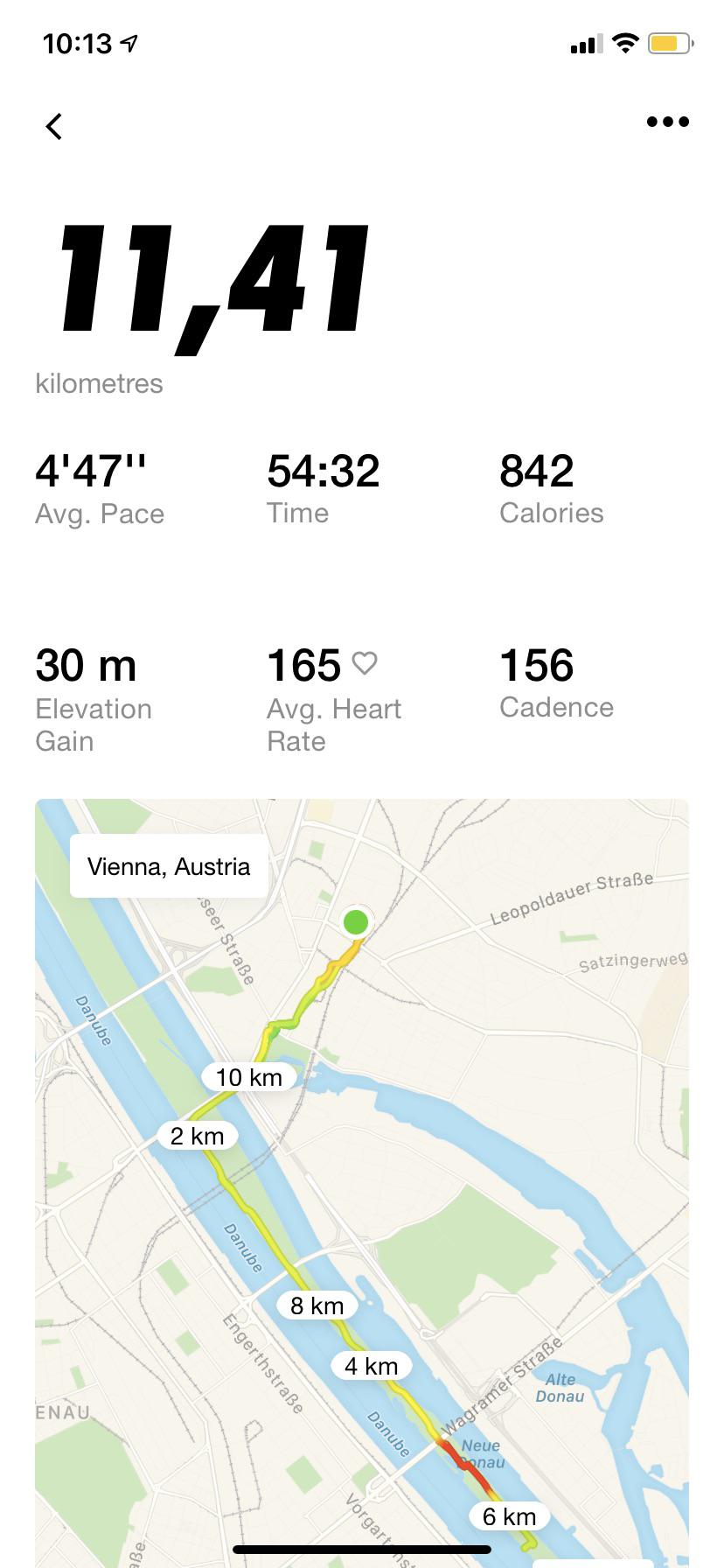 First run after a 2 week break(travel+quarantine). Traning