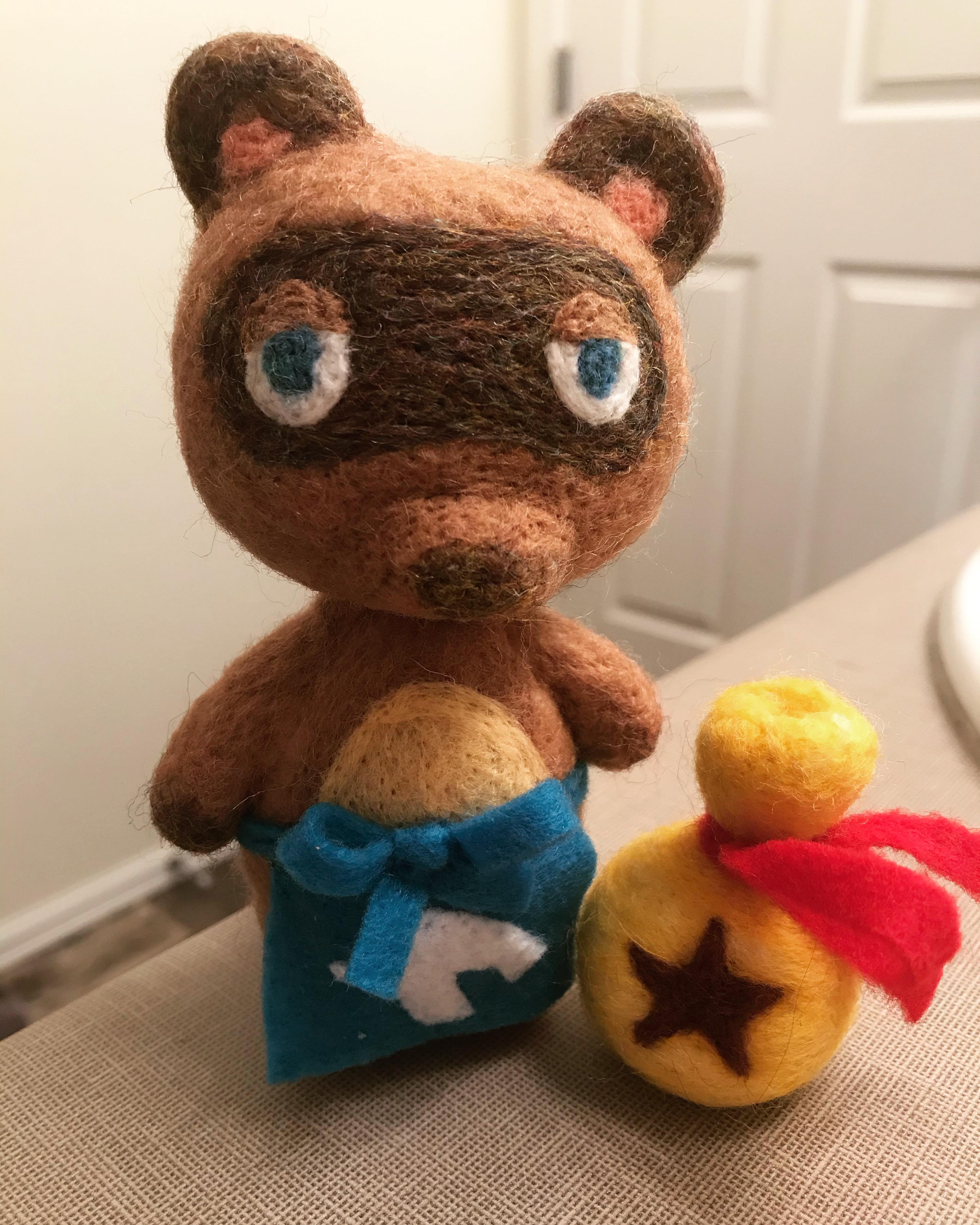 Made Tom Nook from Animal Crossing! Needlefelting