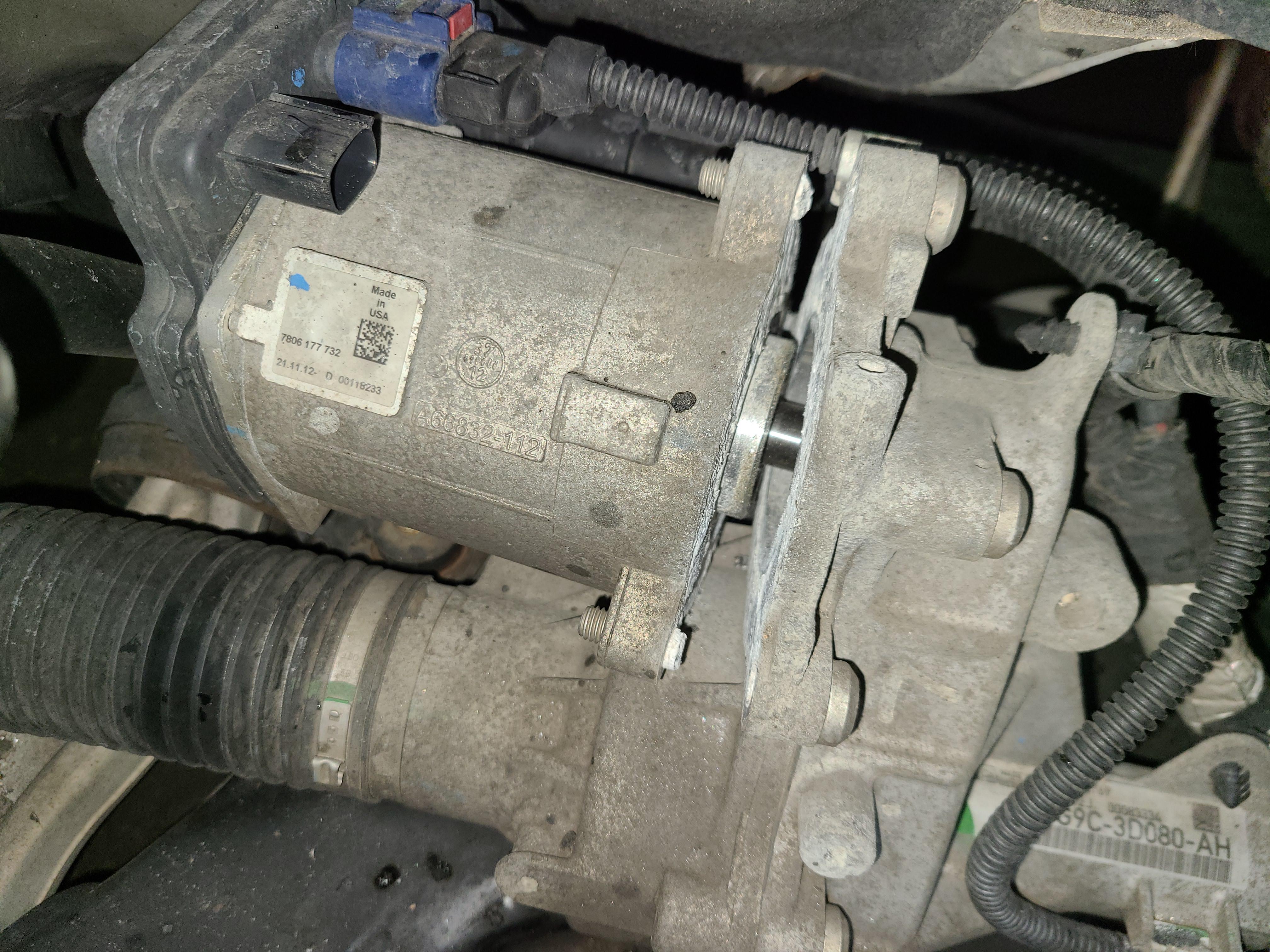 C/S bolts on steering rack broken. Wasn't expecting the whole motor to