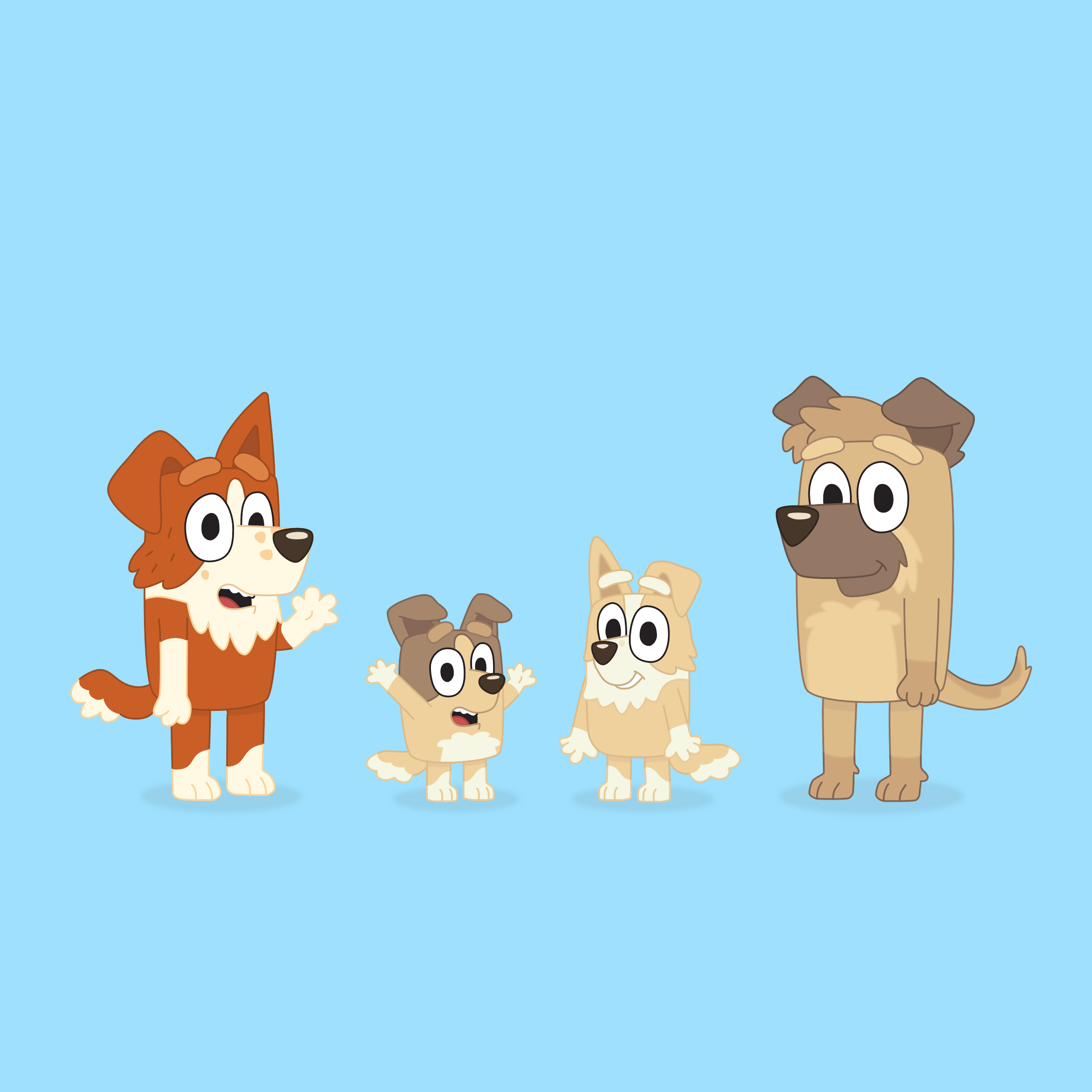 Was bored this morning and inspired by the Bluey style family portraits