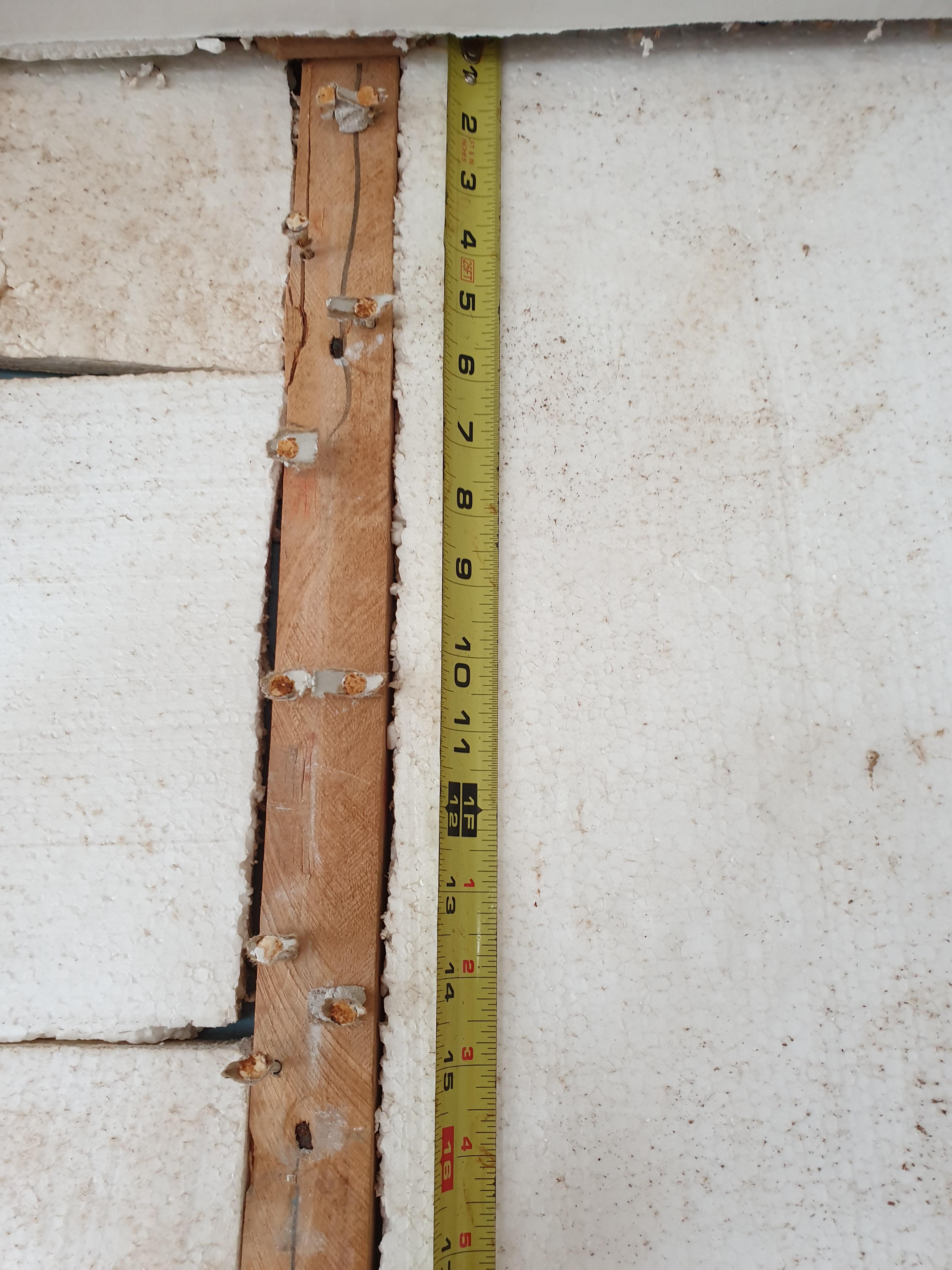 Yep, that's 10 drywall nails in 15 inches that the previous owners