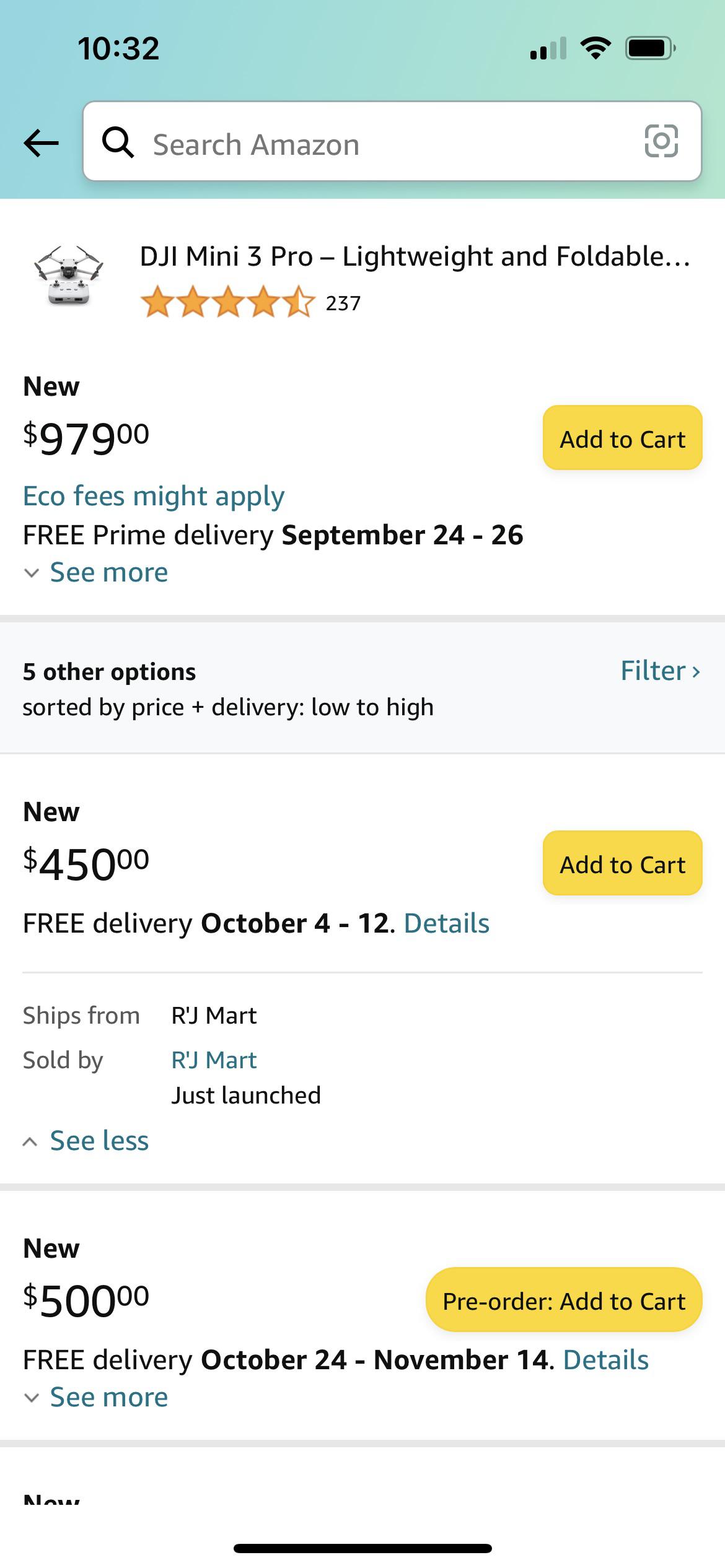 What is going with Amazon Canada r/dji