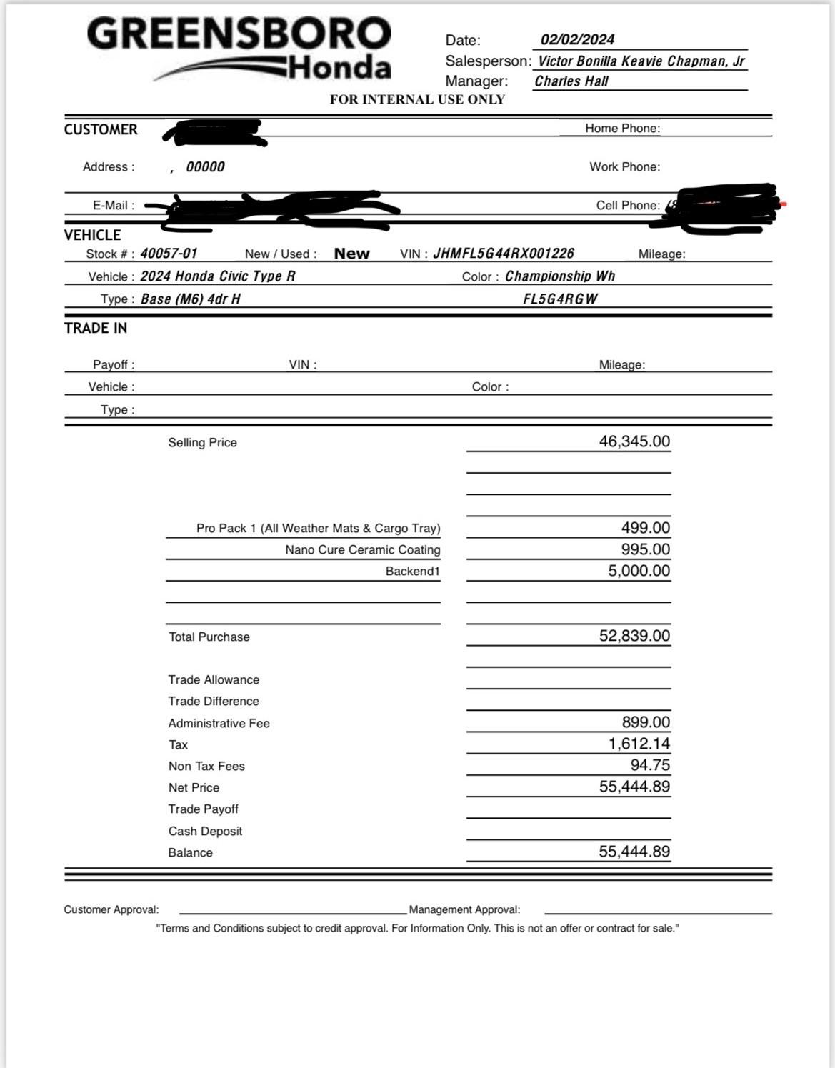 “Dealer markup” r/Civic_Type_R