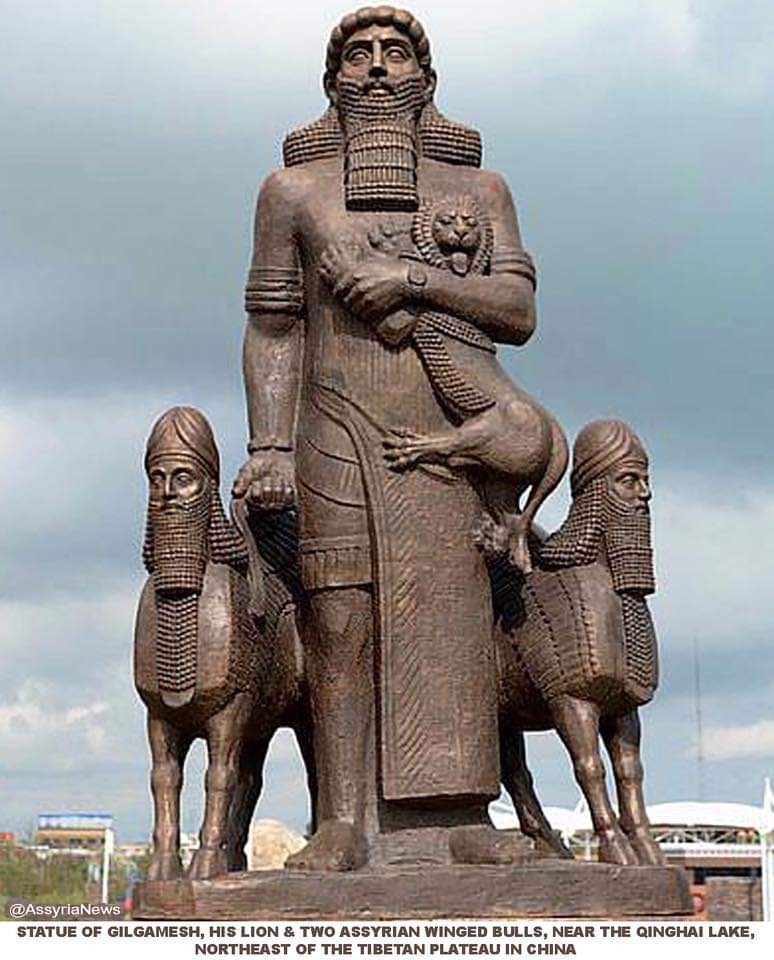 Statue of Gilgamesh in China, northeast of the Tibetan Plateau r/Iraq