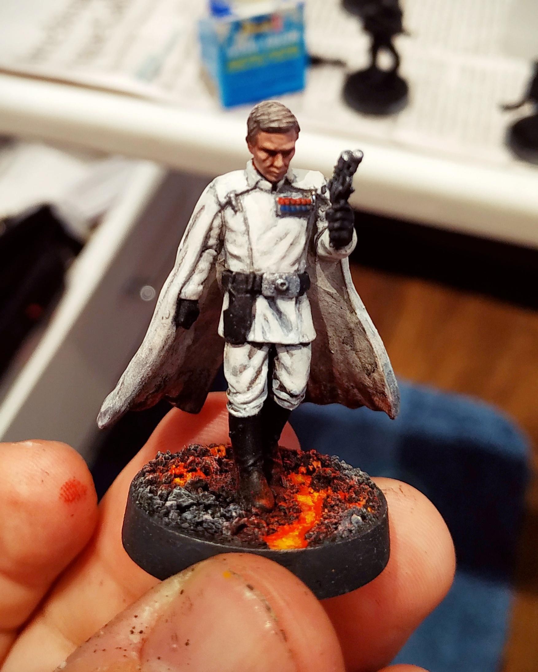 Finished painting my Krennic... He's on his way to choke on his
