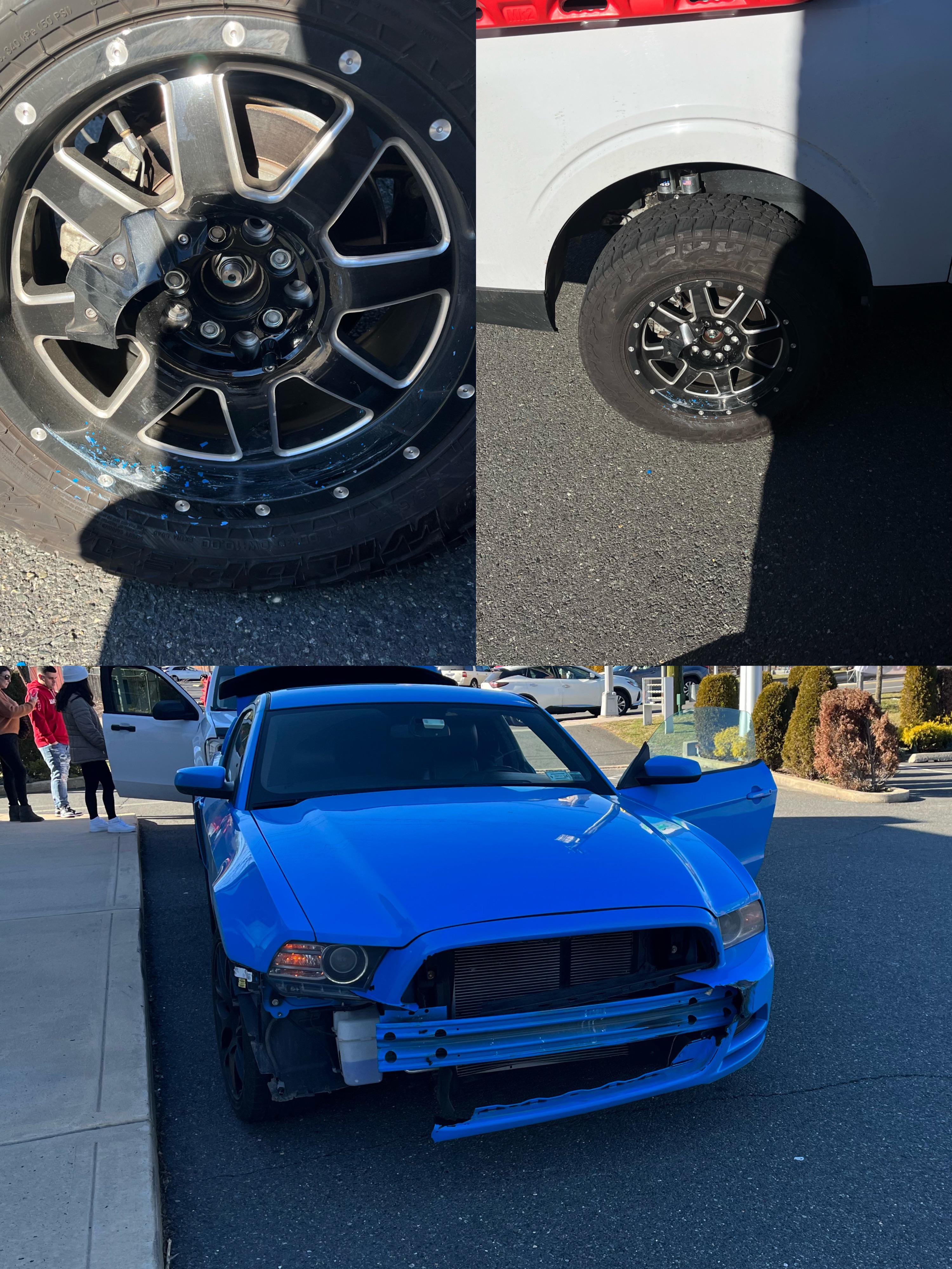 got into an accident. thank god my wheels stick out of my fenders