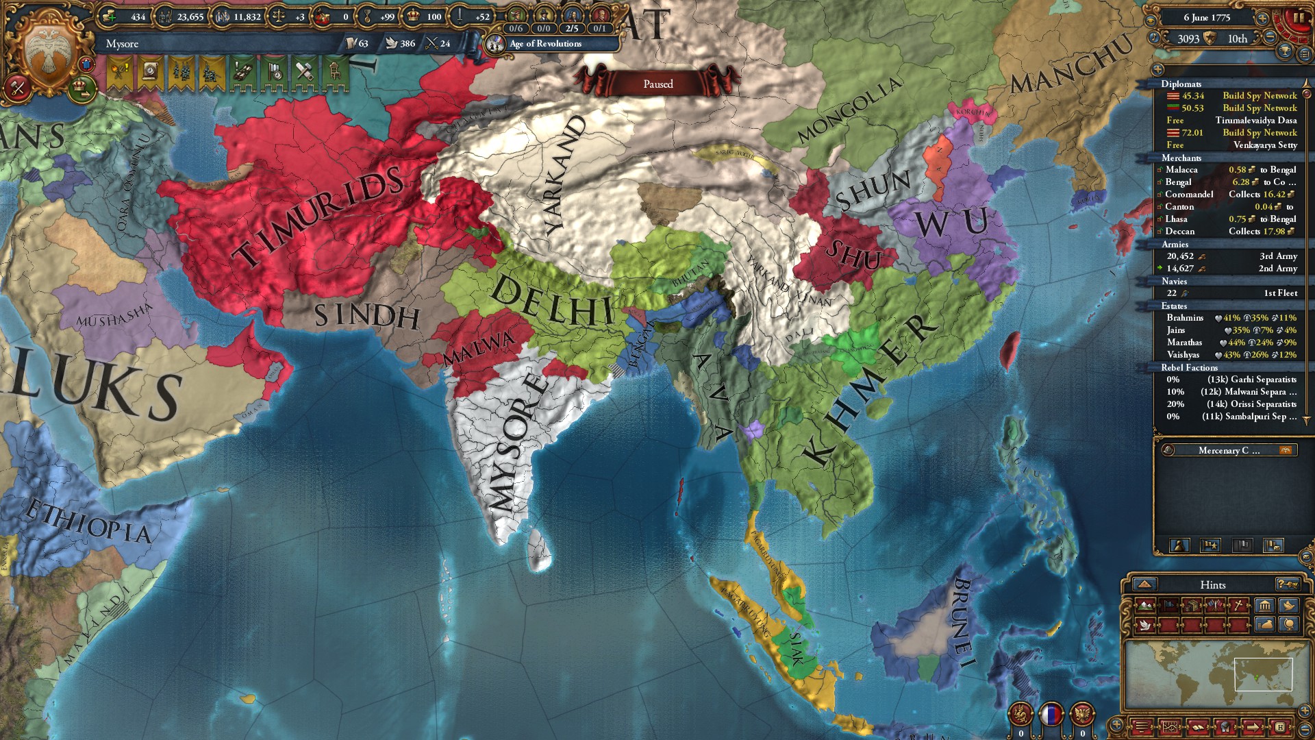 Tiger of Mysore achievement r/eu4