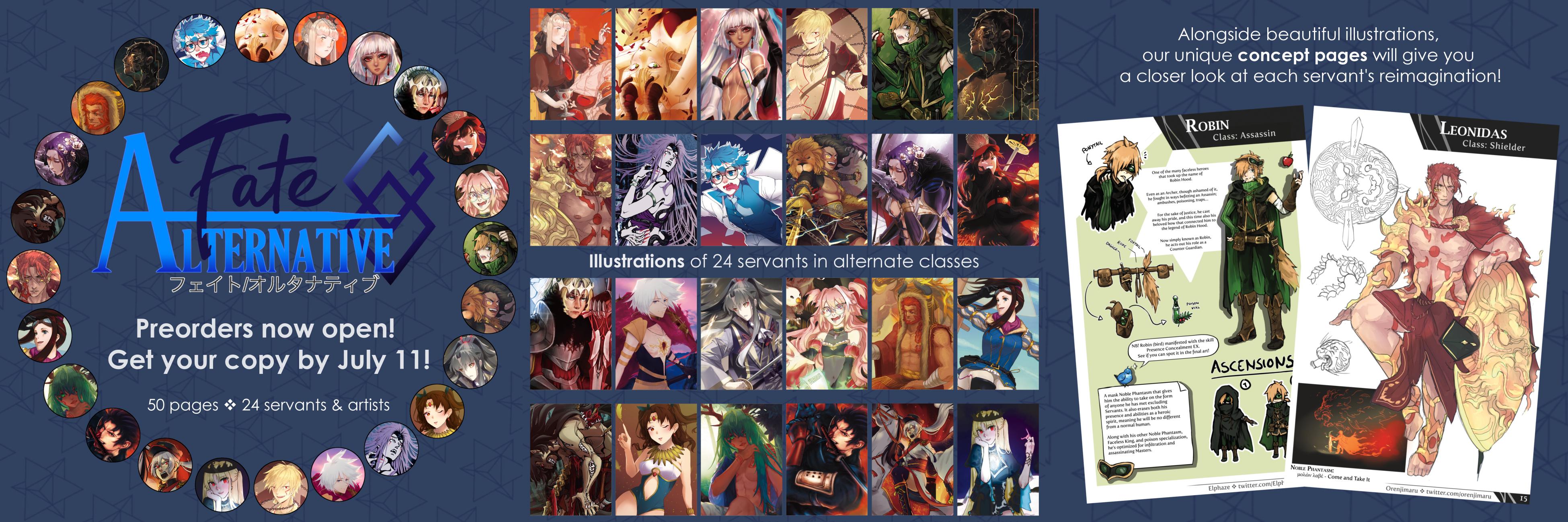 Fate/Alternative class change zine now up for preorder! r/grandorder