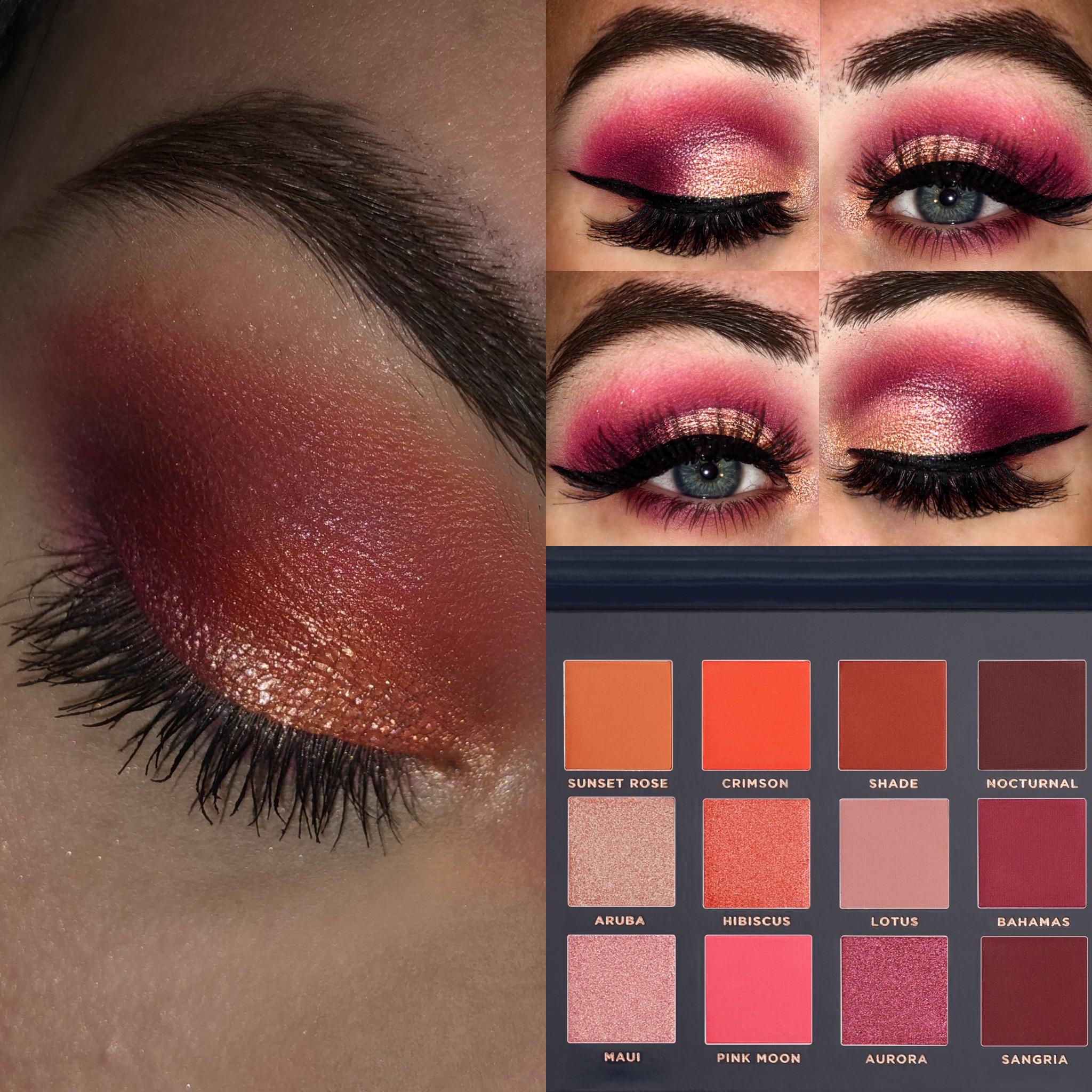 Makeup looks I created using the Ace Beauté Sunset Dusk Palette r
