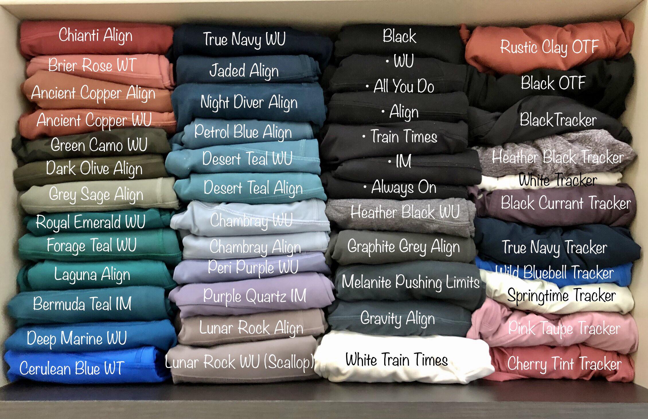 post lulu laundry day 🧺 thought I’d share my bottoms collection and how