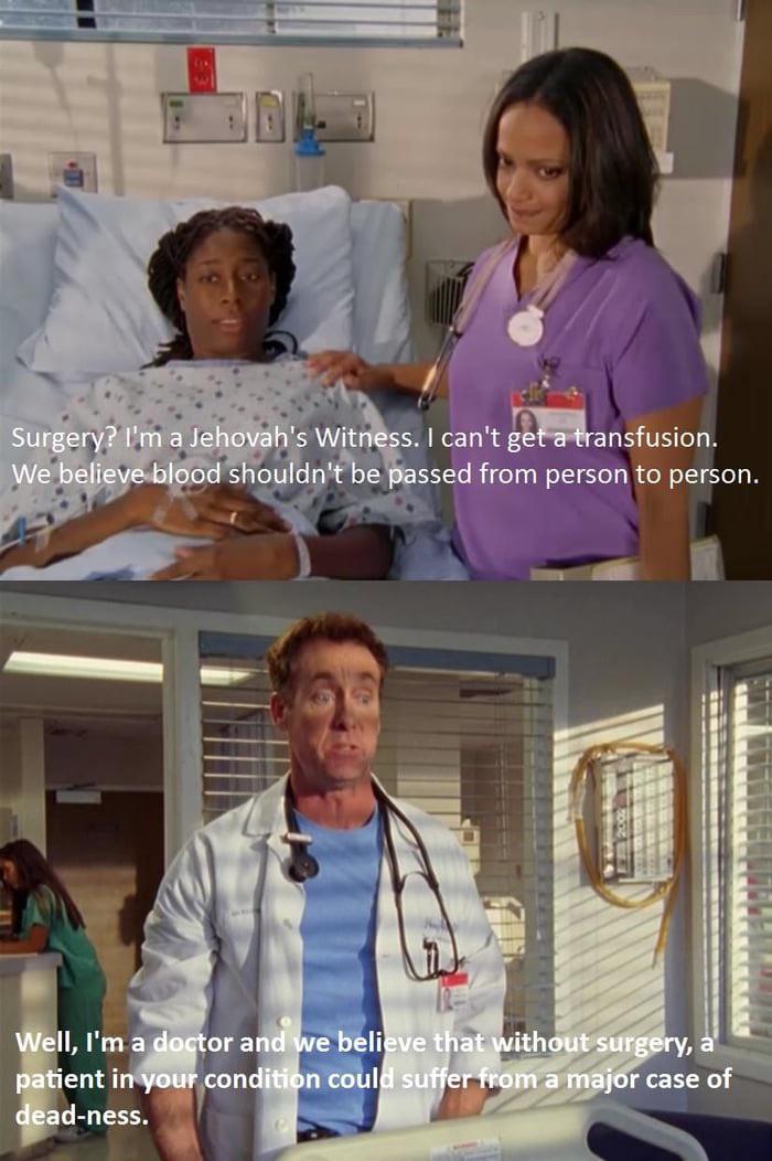 Dr Cox didn't hold back on this one r/Scrubs