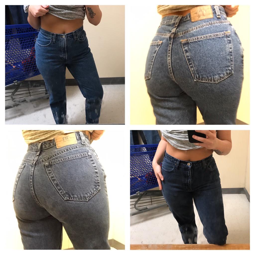 Vintage mom jeans make your booty look better! 2 pairs from GW today