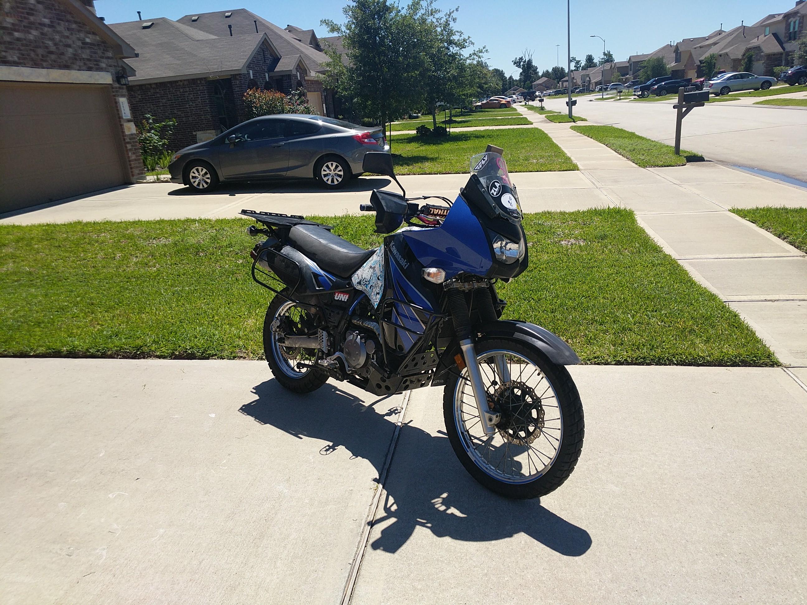 Lowered the fender r/klr650