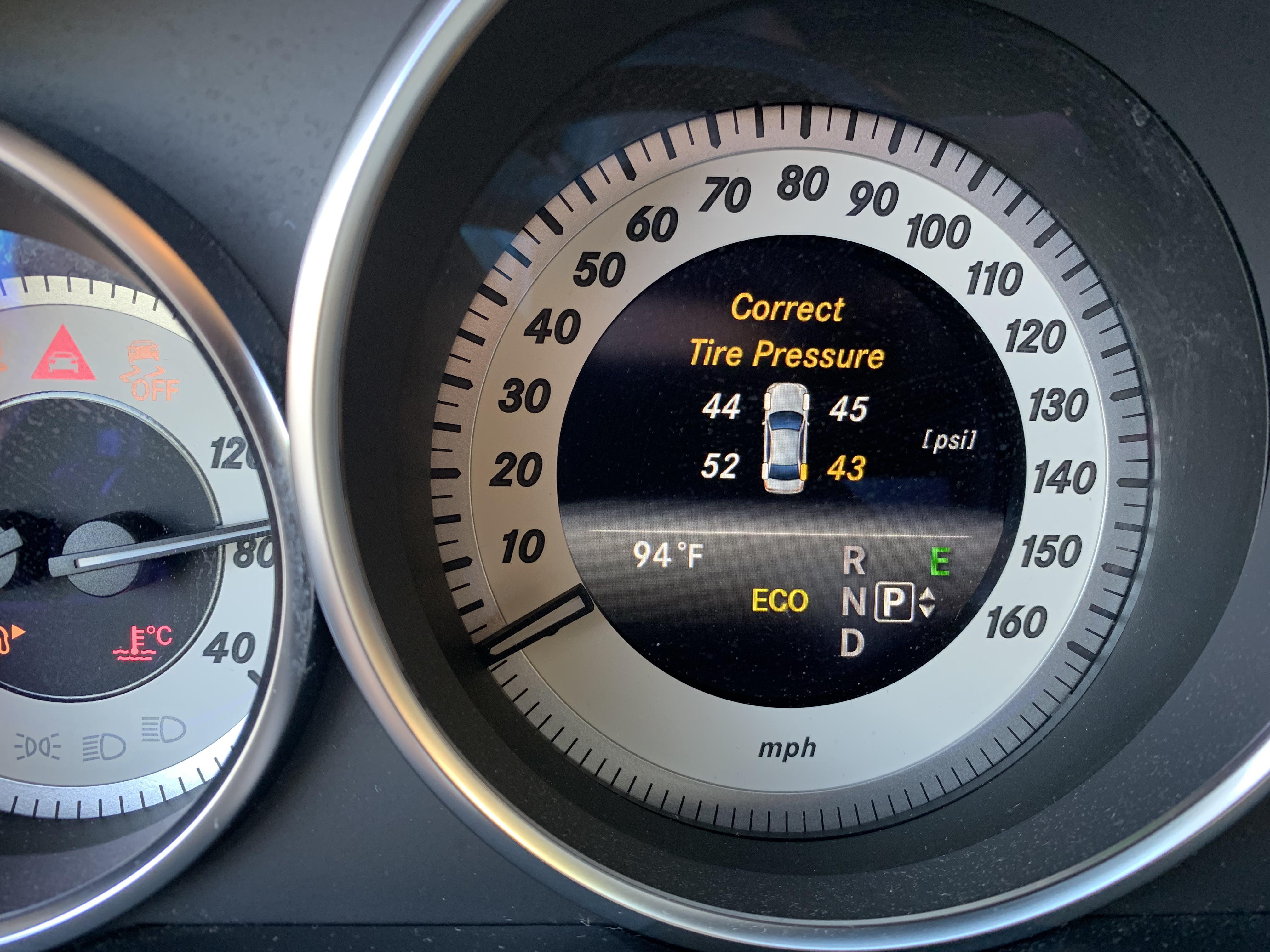 Correct tire pressure message : r/mercedes_benz