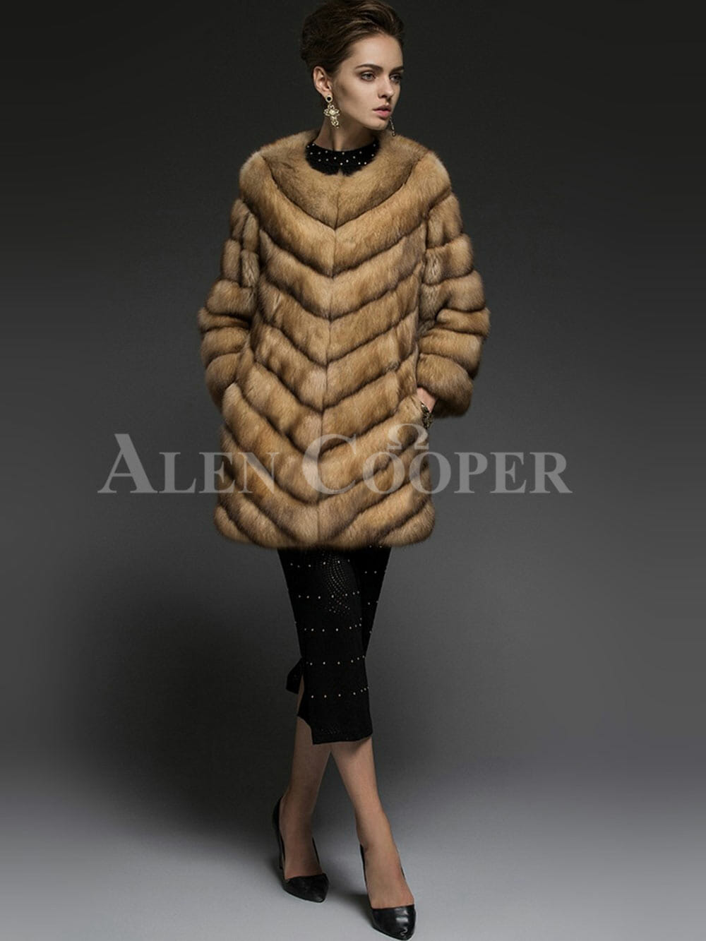 Exotic version of Russian Sable fur coat for the modern women u