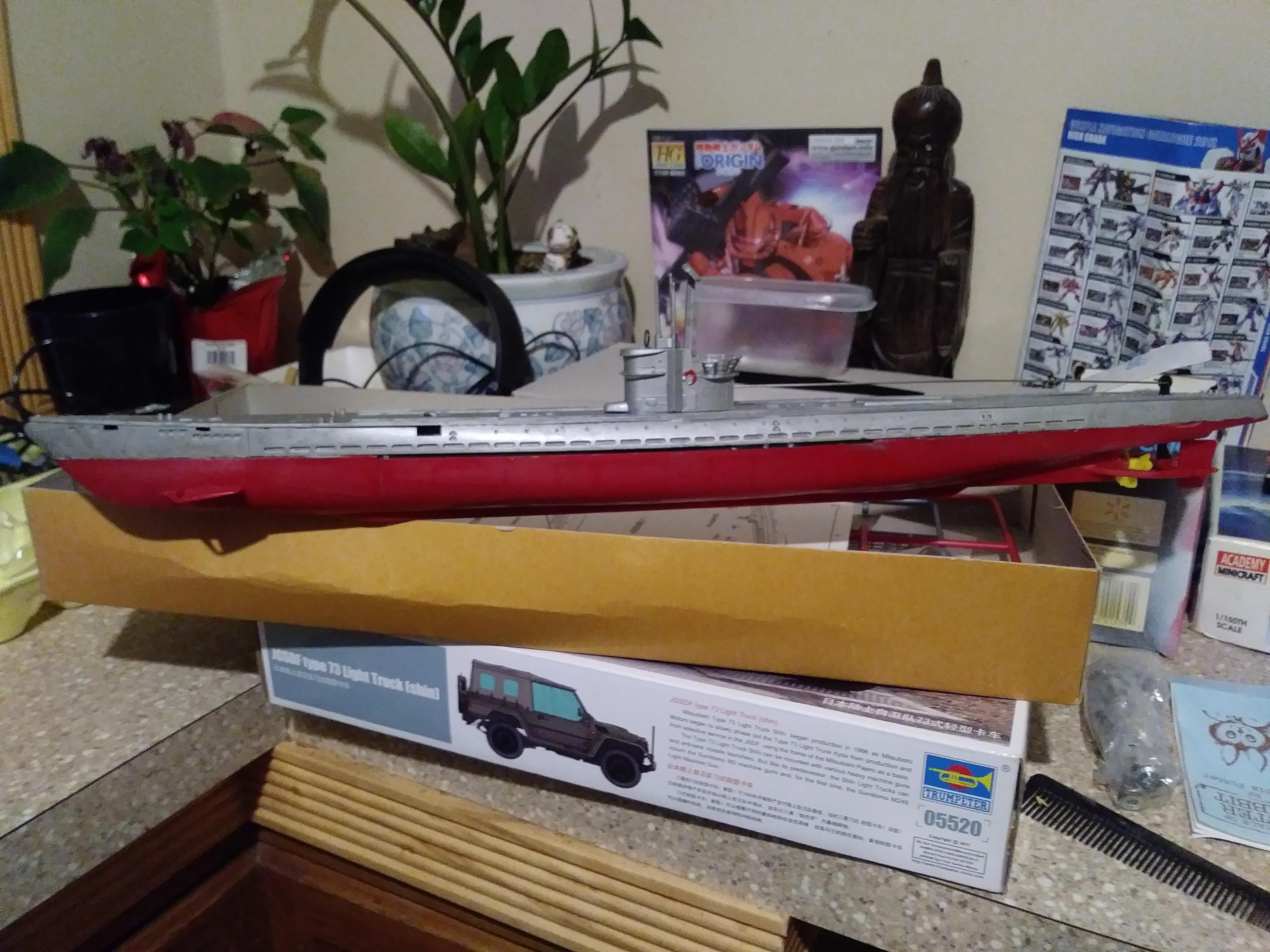 Academy TypeIX UBoat. Batterypowered. Got a few more things to do before I call this finished