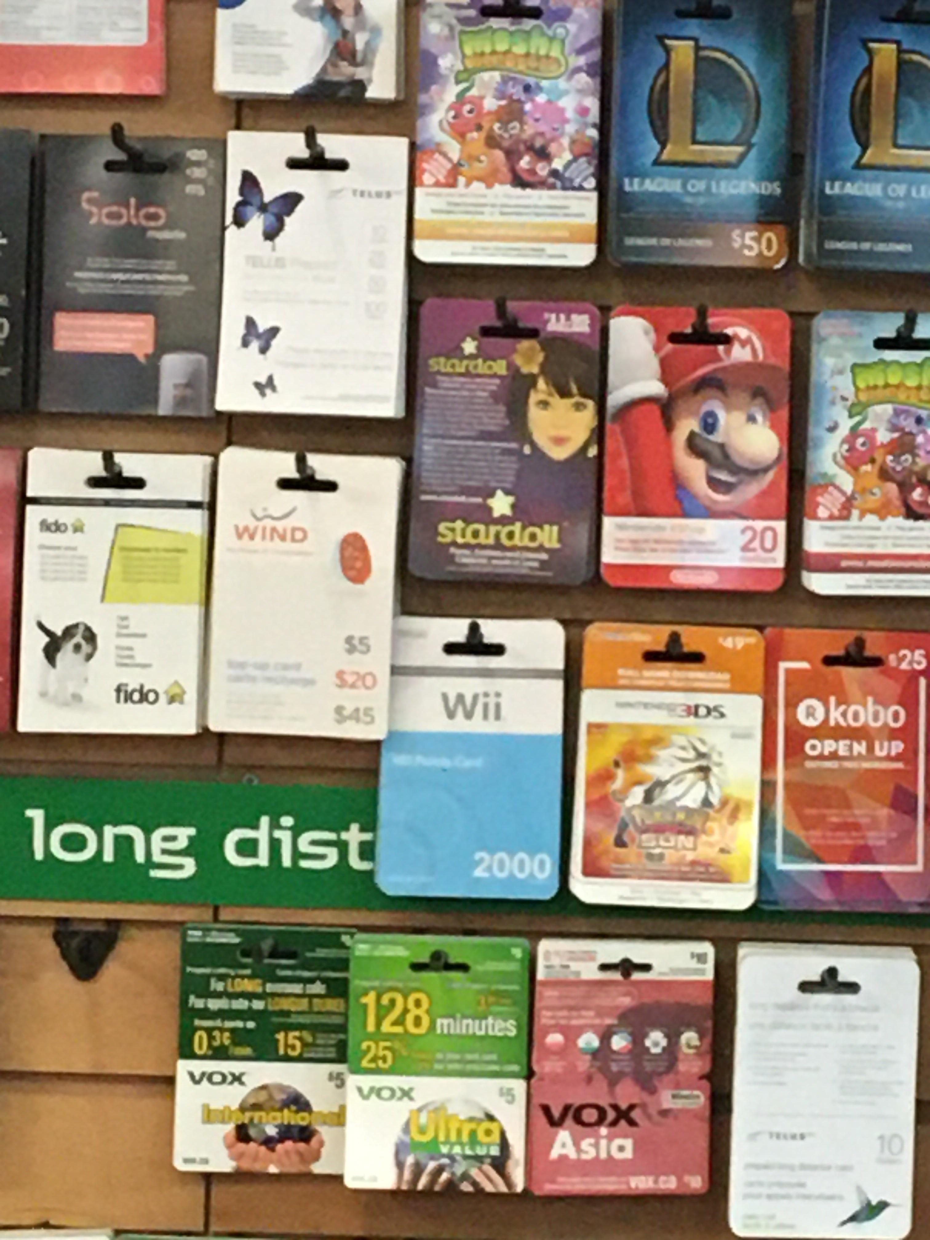 This convenience store still sells Nintendo Wii points cards in 2020