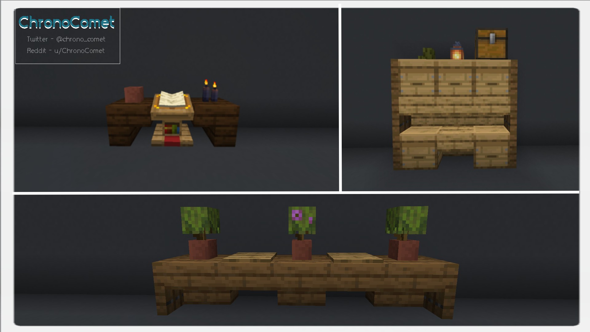 Check out these table designs I created! r/Minecraftbuilds